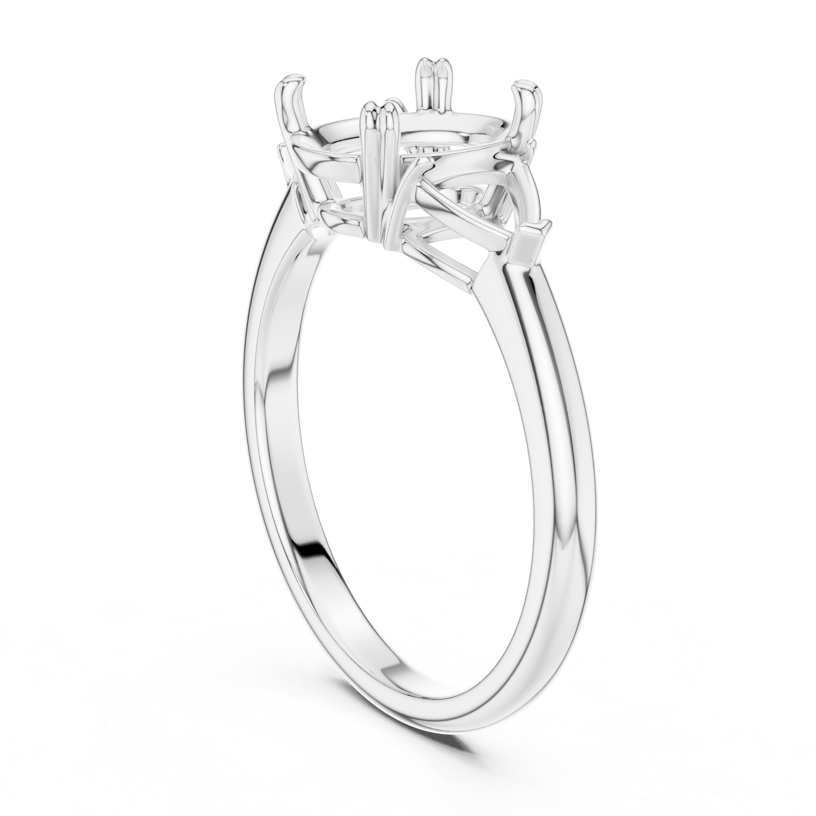 Oval Cut Three-Stone Diamond Engagement Ring