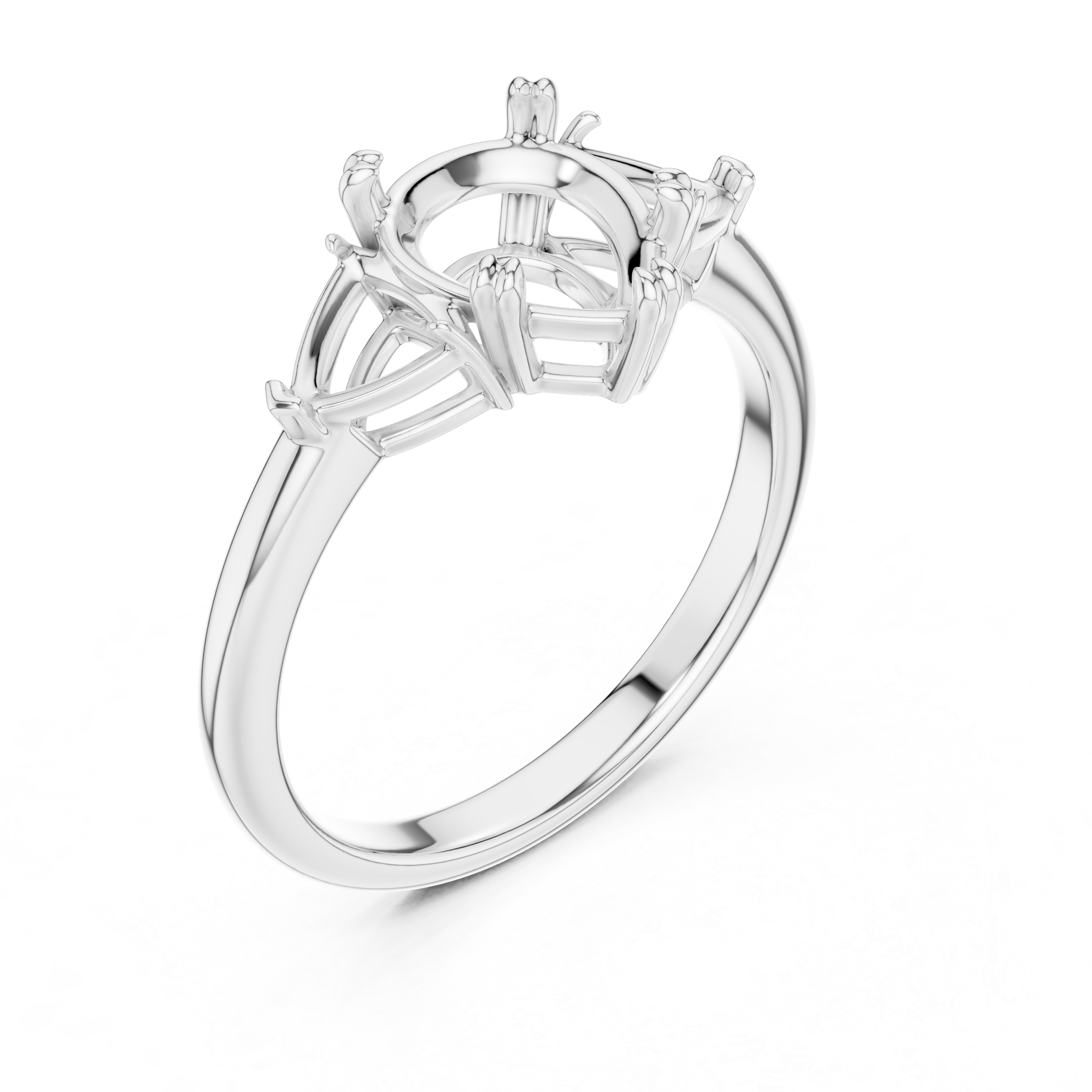 Pear Cut Three-Stone Diamond Engagement Ring