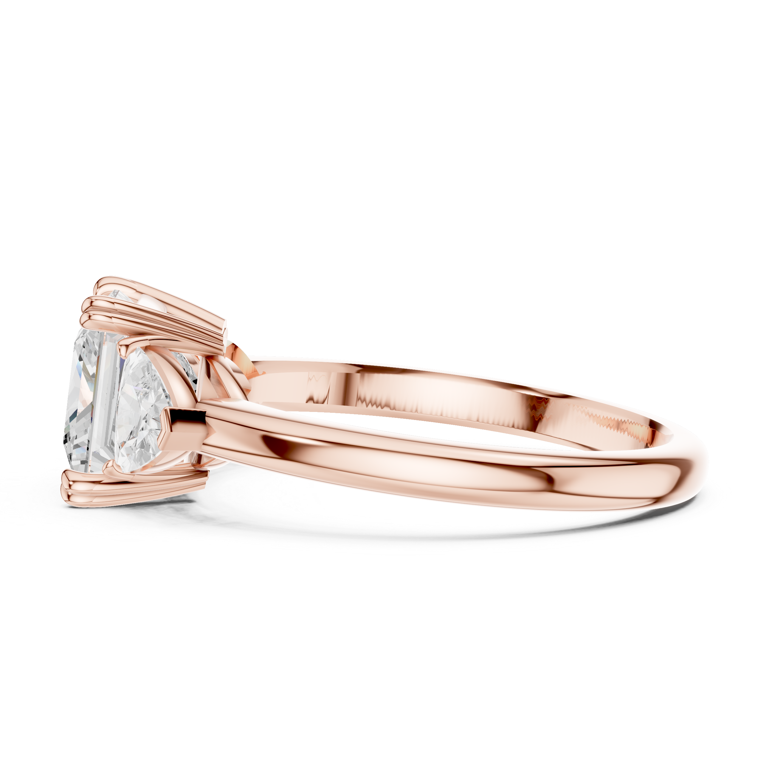 Princess Cut Three-Stone Diamond Engagement Ring