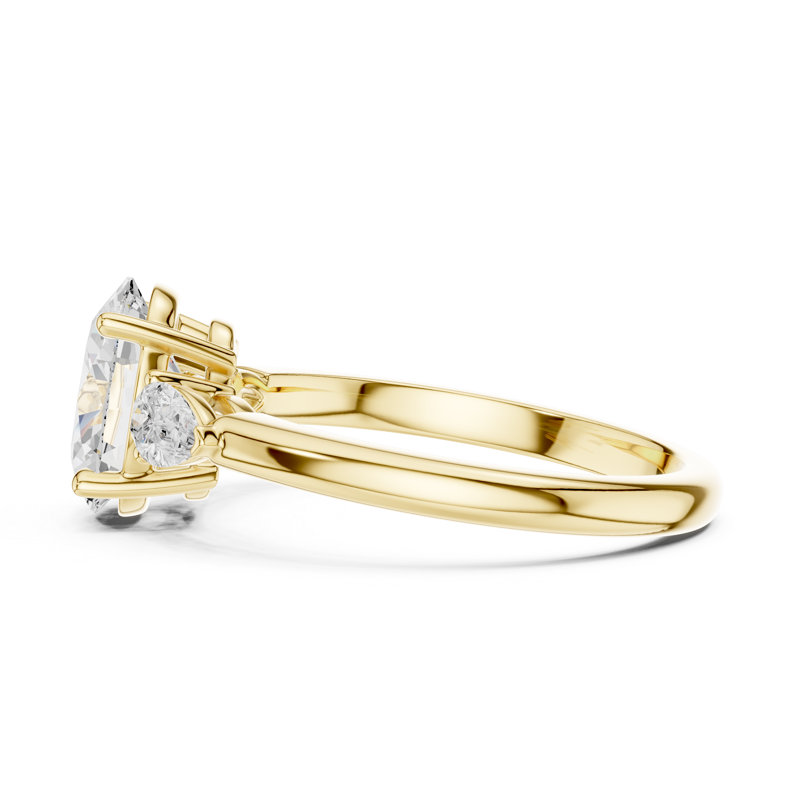 Oval Cut Three-Stone Diamond Engagement Ring