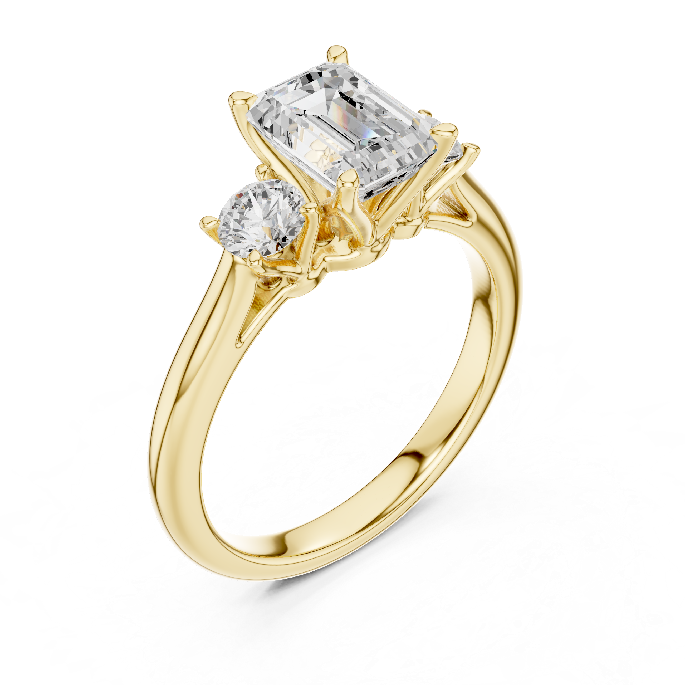 Emerald Cut Three-Stone Ring – Timeless and Elegant Design