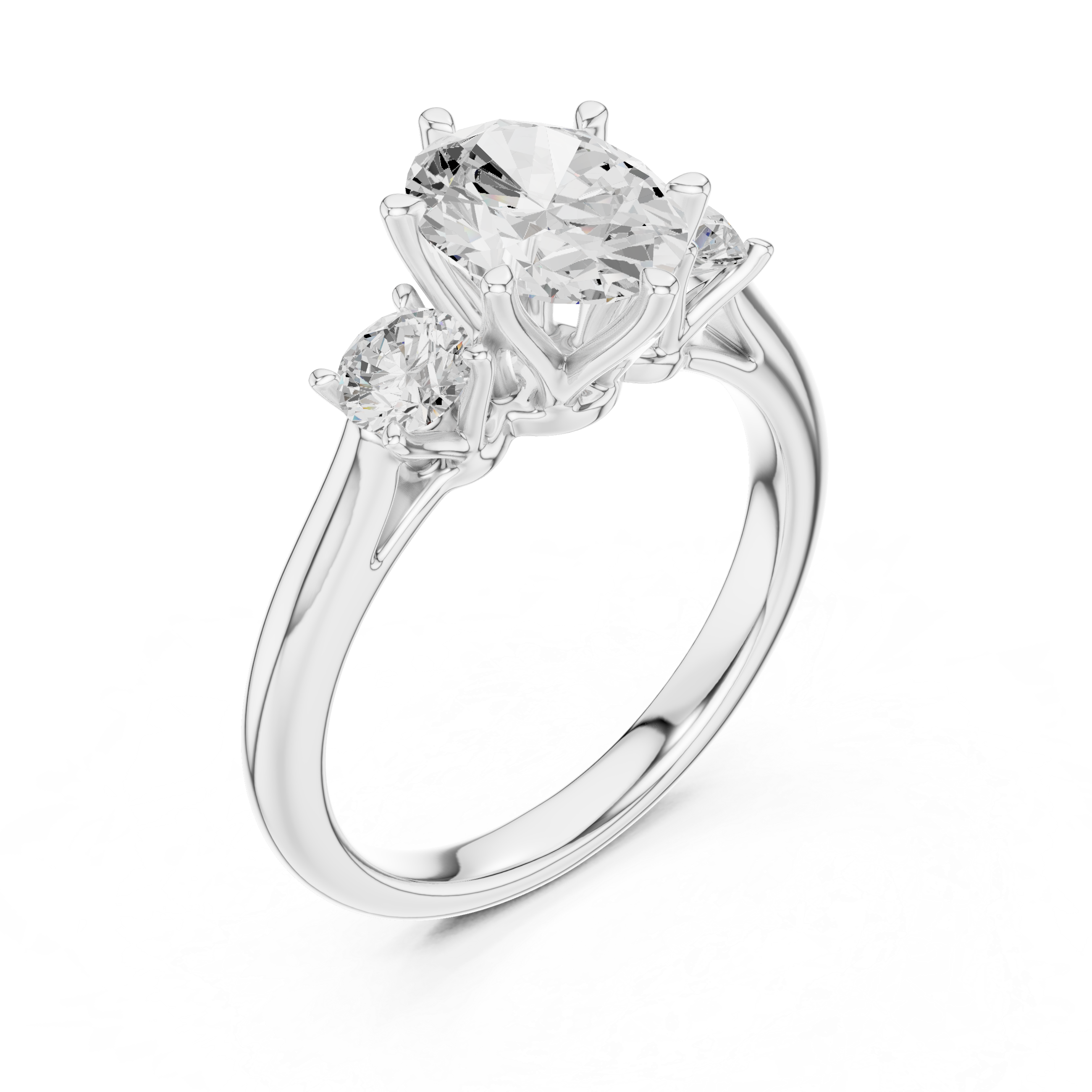 Oval Cut Three-Stone Ring – Classic and Elegant Design