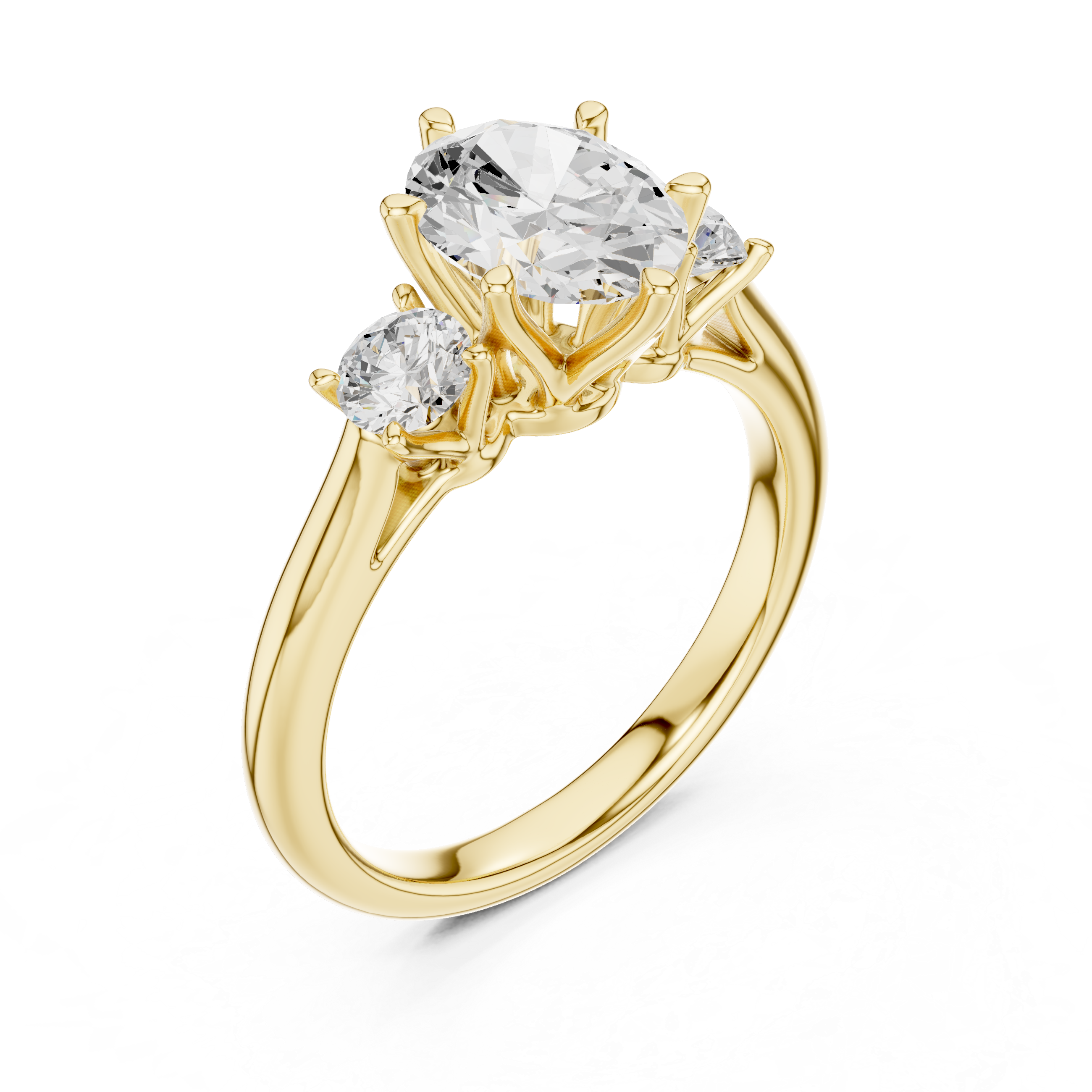 Oval Cut Three-Stone Ring – Classic and Elegant Design