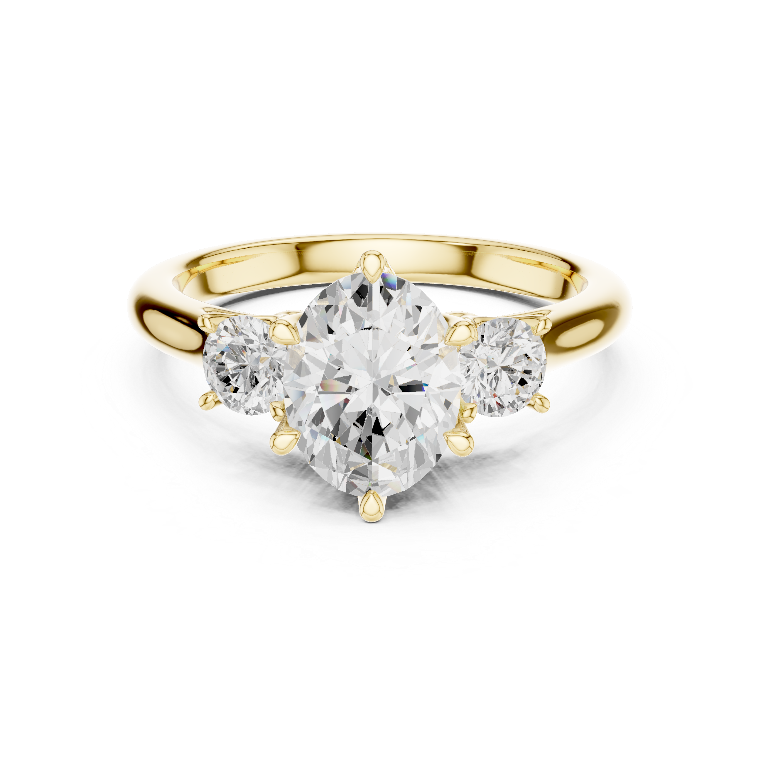 Oval Cut Three-Stone Ring – Classic and Elegant Design