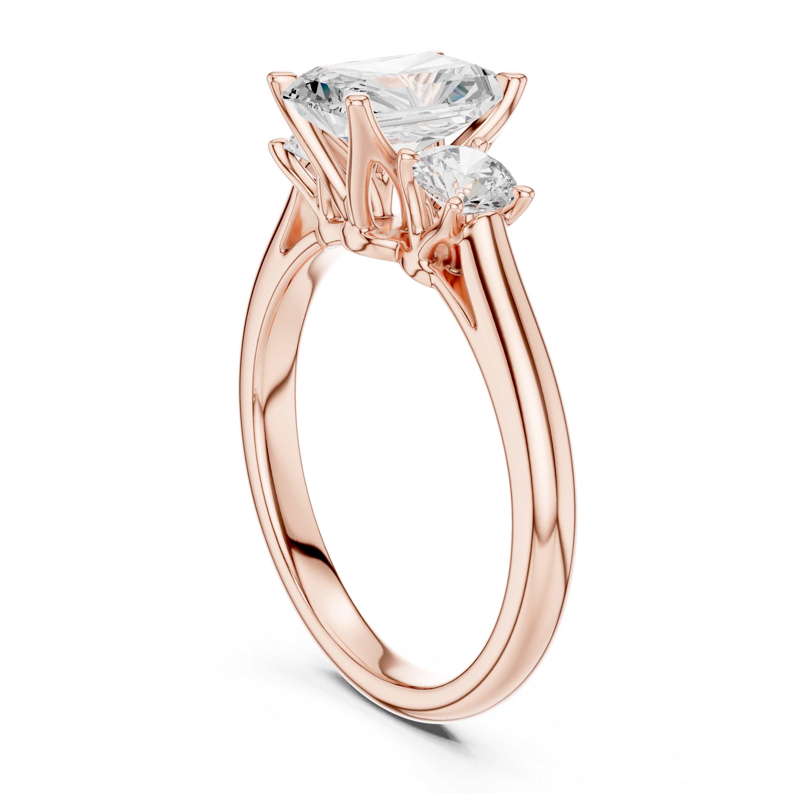 Radiant Cut Three-Stone Ring – Classic and Elegant Design