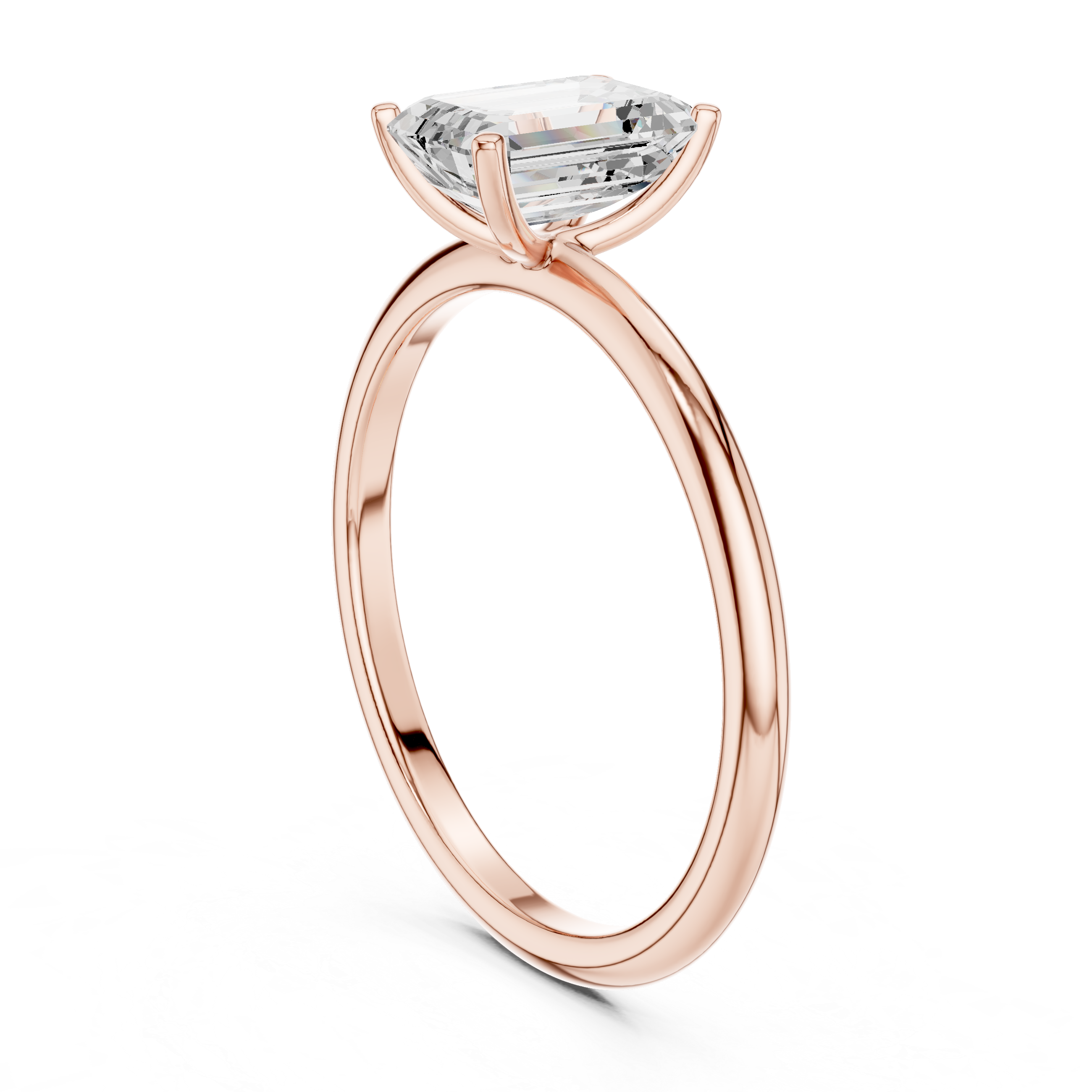 Classic Emerald Cut Solitaire Engagement Ring
