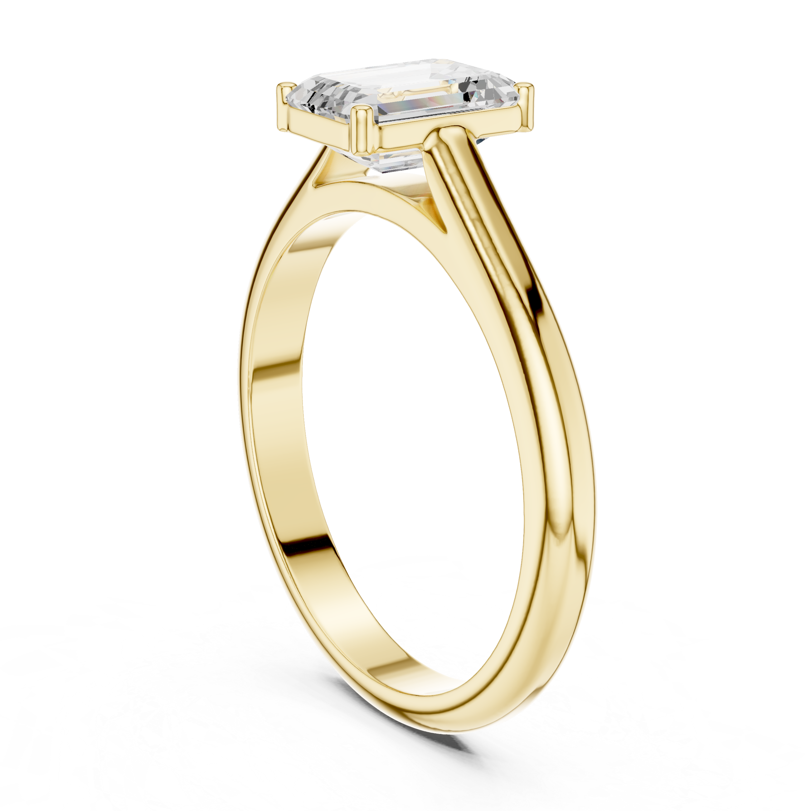 Classic Emerald Cut Solitaire Engagement Ring
