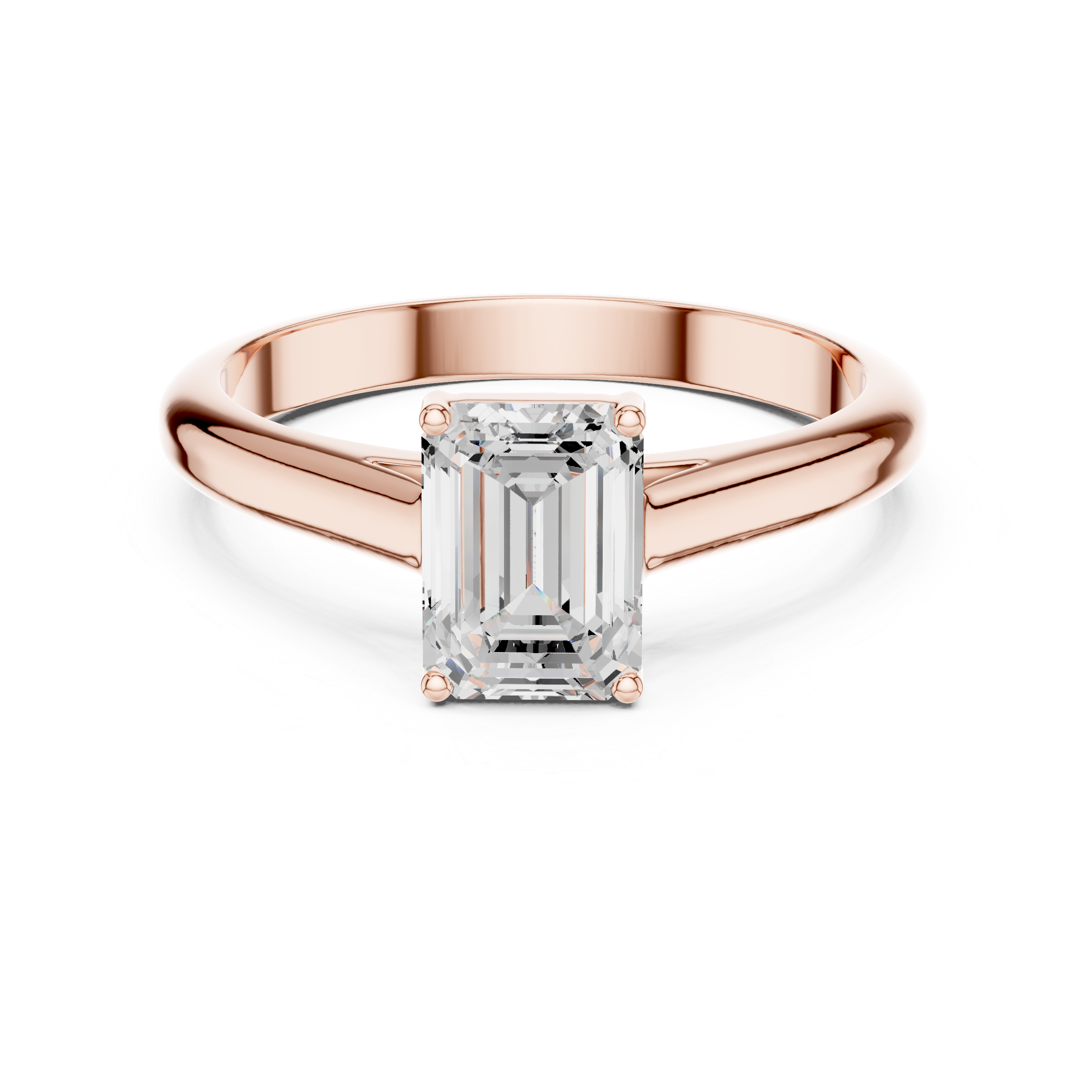 Classic Emerald Cut Solitaire Engagement Ring