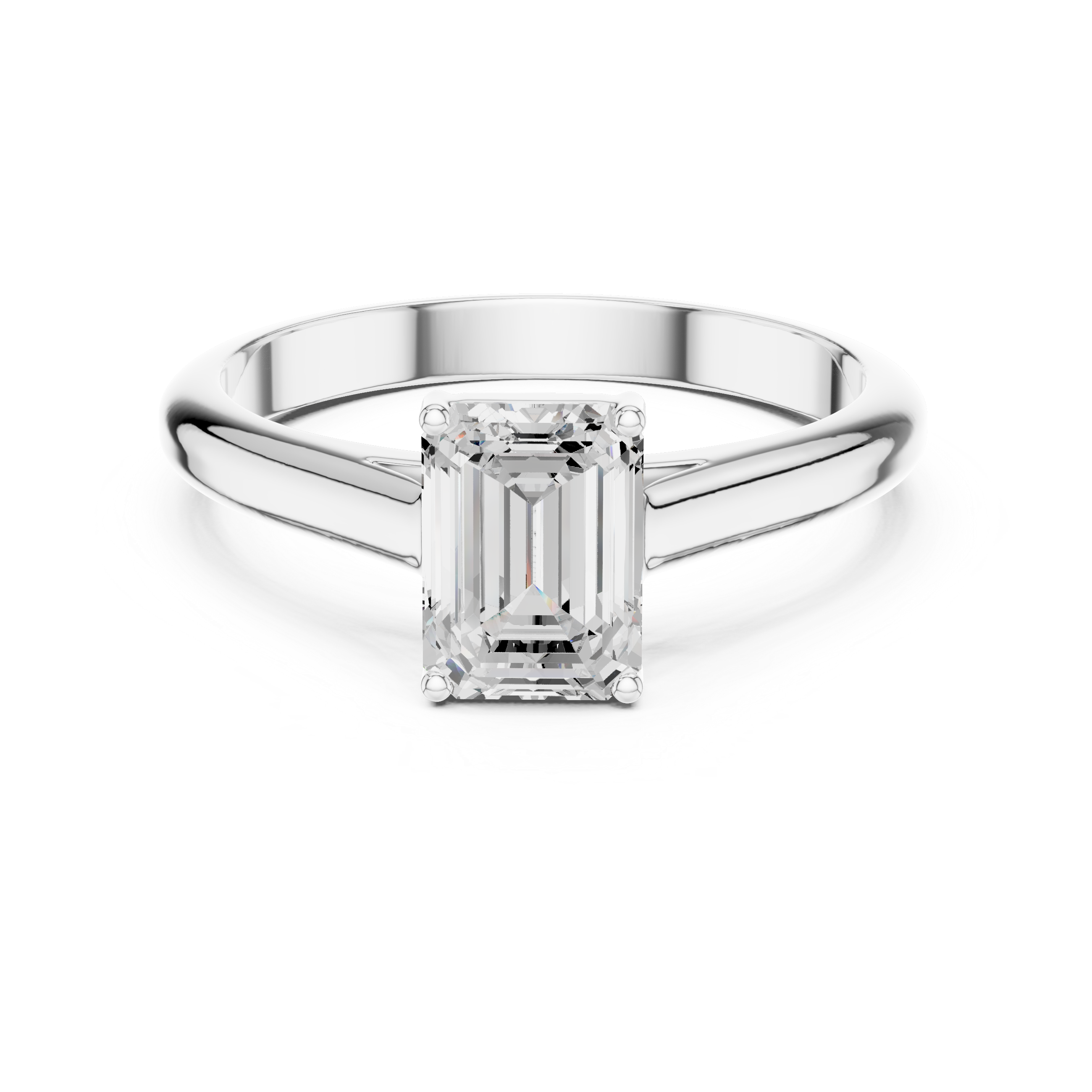 Classic Emerald Cut Solitaire Engagement Ring