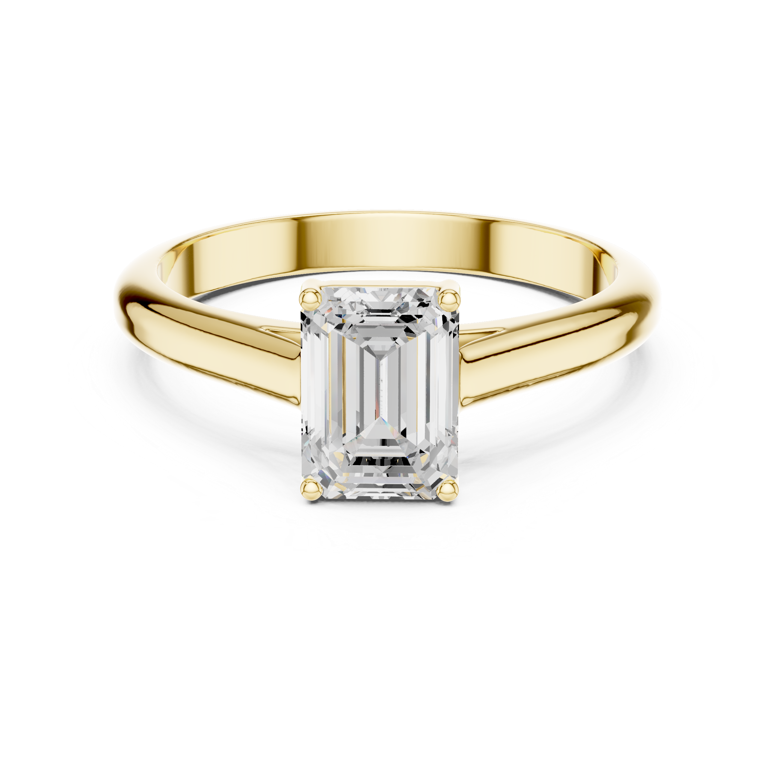 Classic Emerald Cut Solitaire Engagement Ring