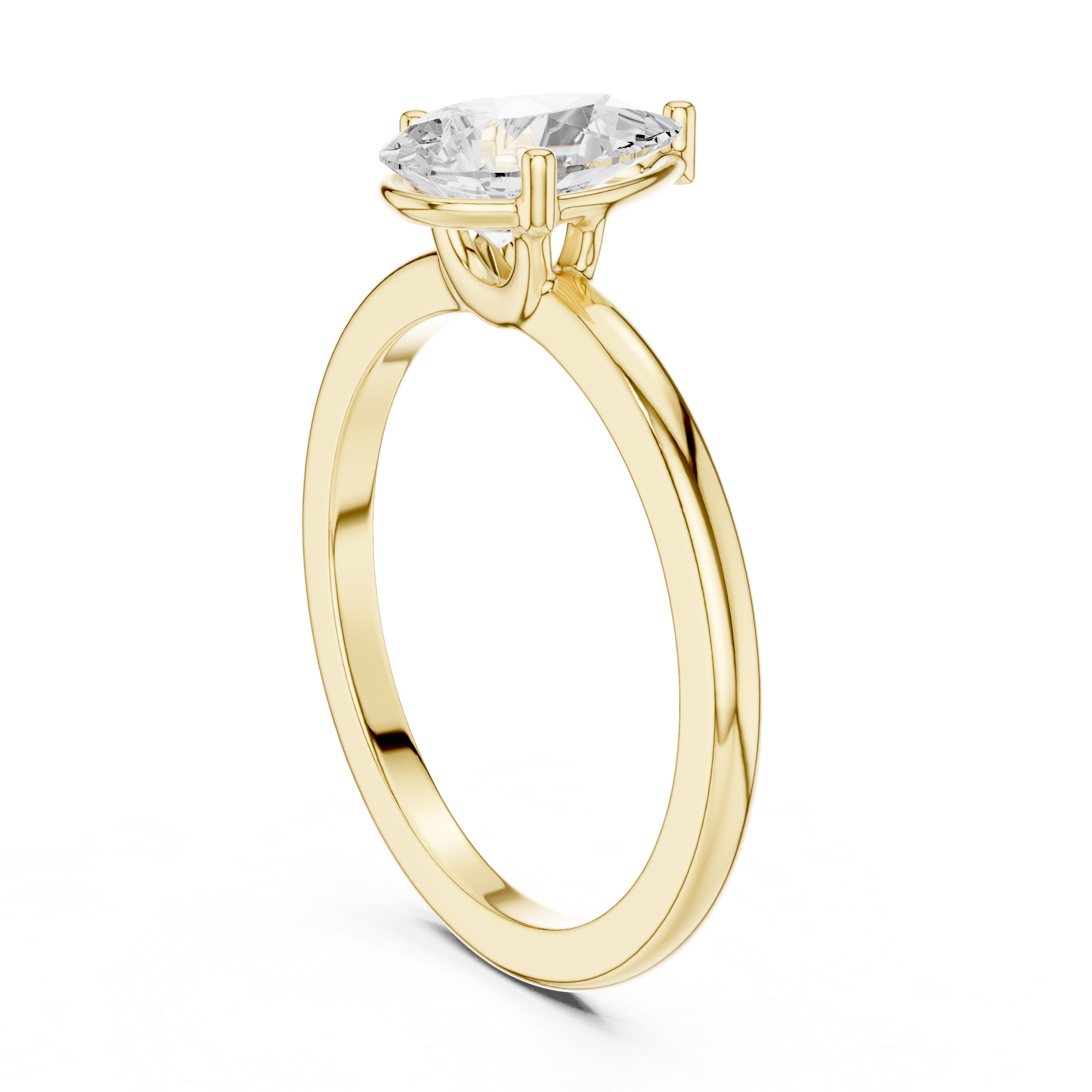 Classic Pear Cut Solitaire Engagement Ring