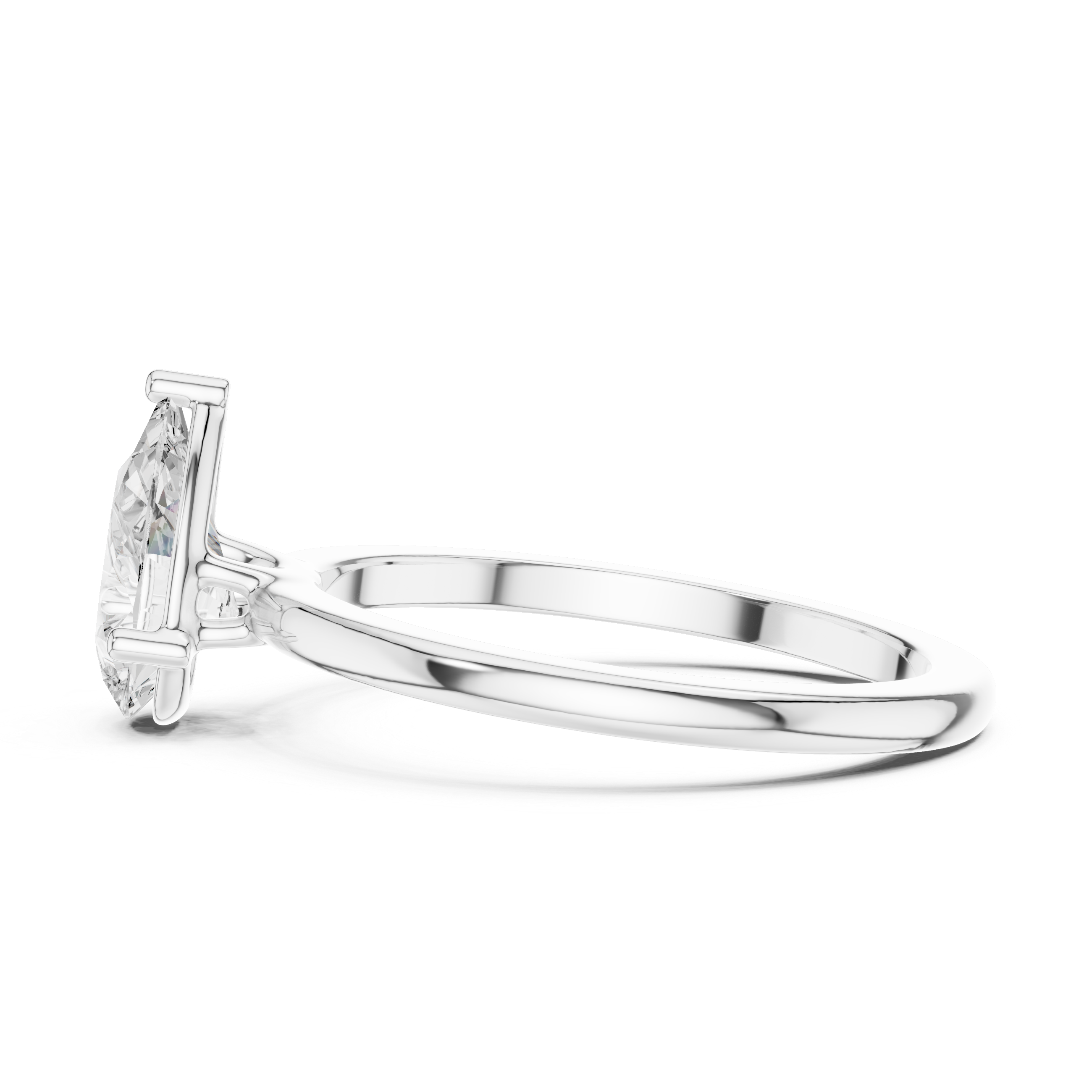 Classic Pear Cut Solitaire Engagement Ring