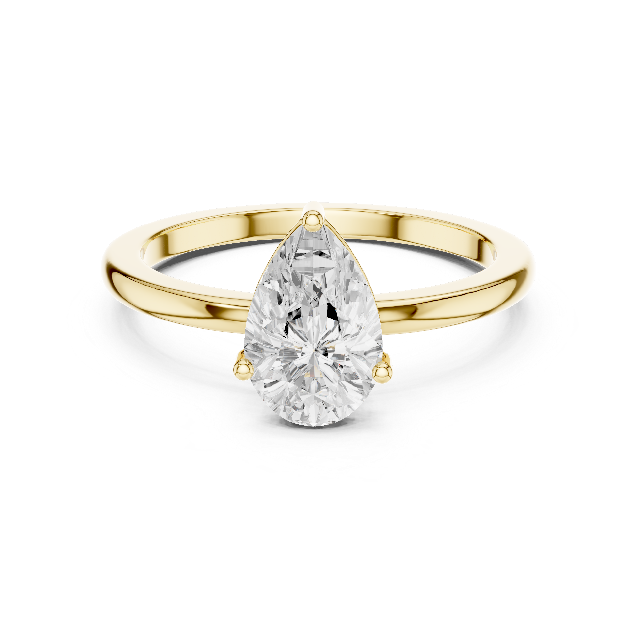 Classic Pear Cut Solitaire Engagement Ring