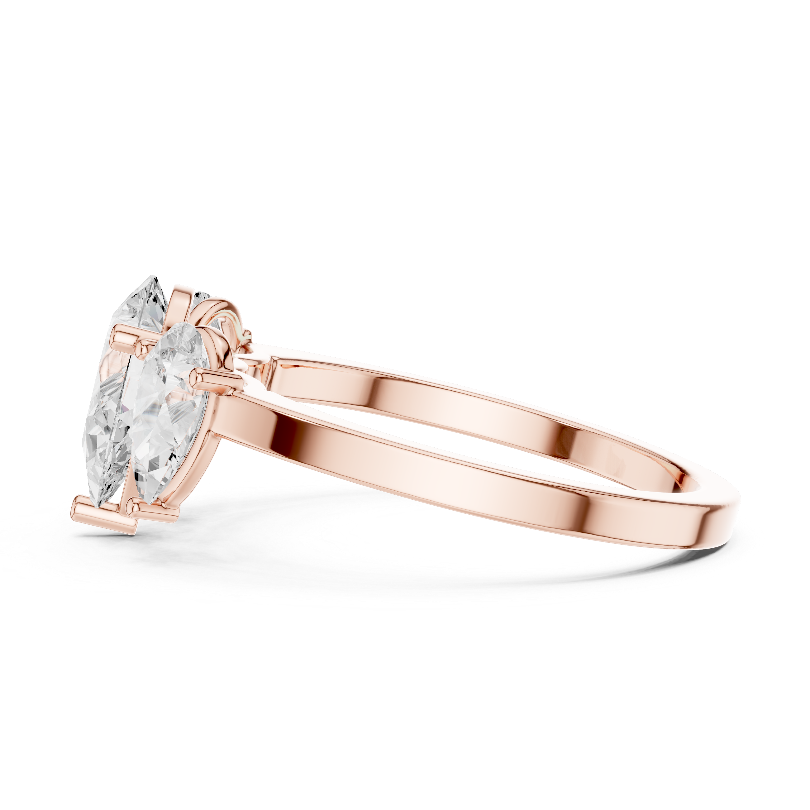 Three-Stone Pear Diamond Engagement Ring – Classic Trilogy Design