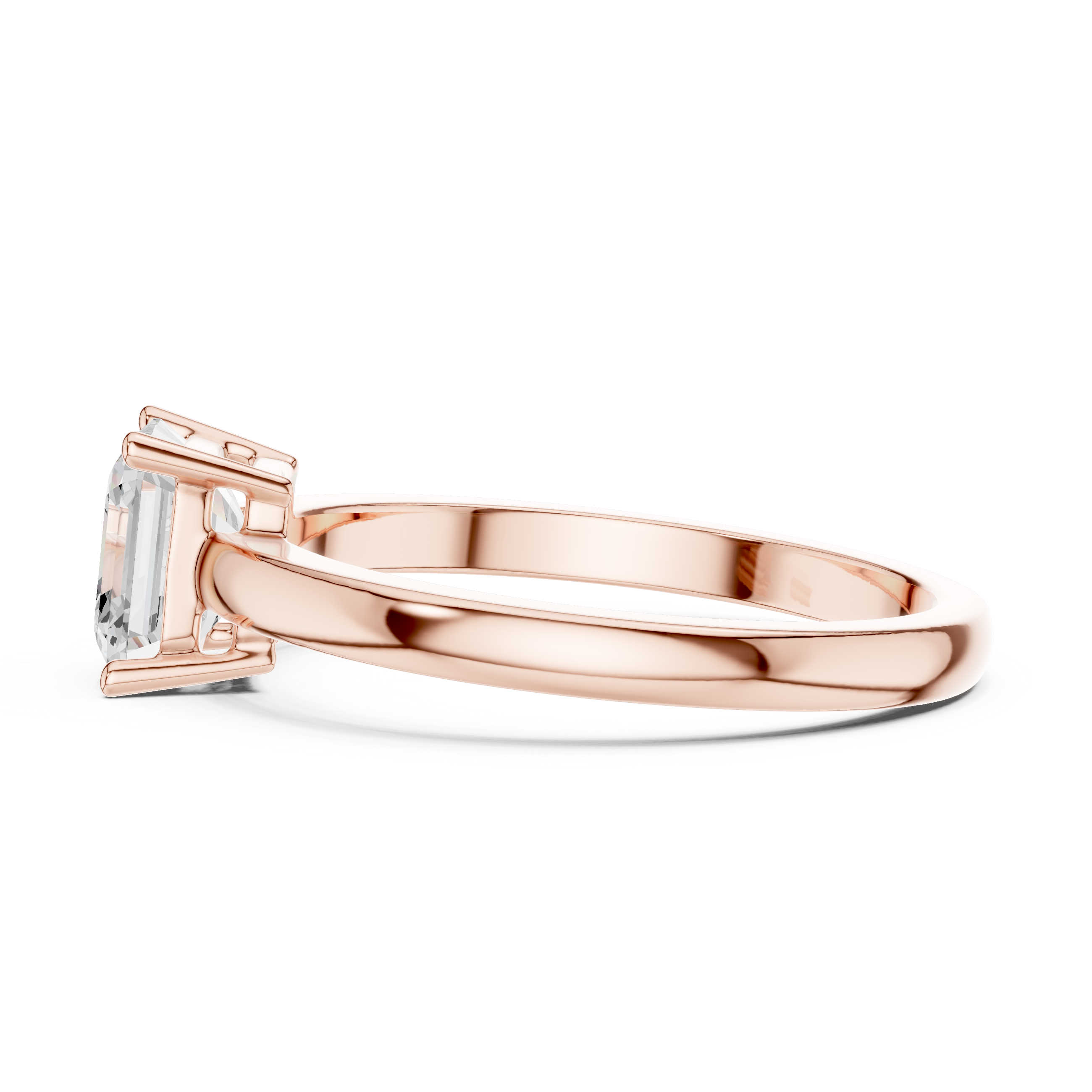 Classic Asscher Cut Solitaire Engagement Ring