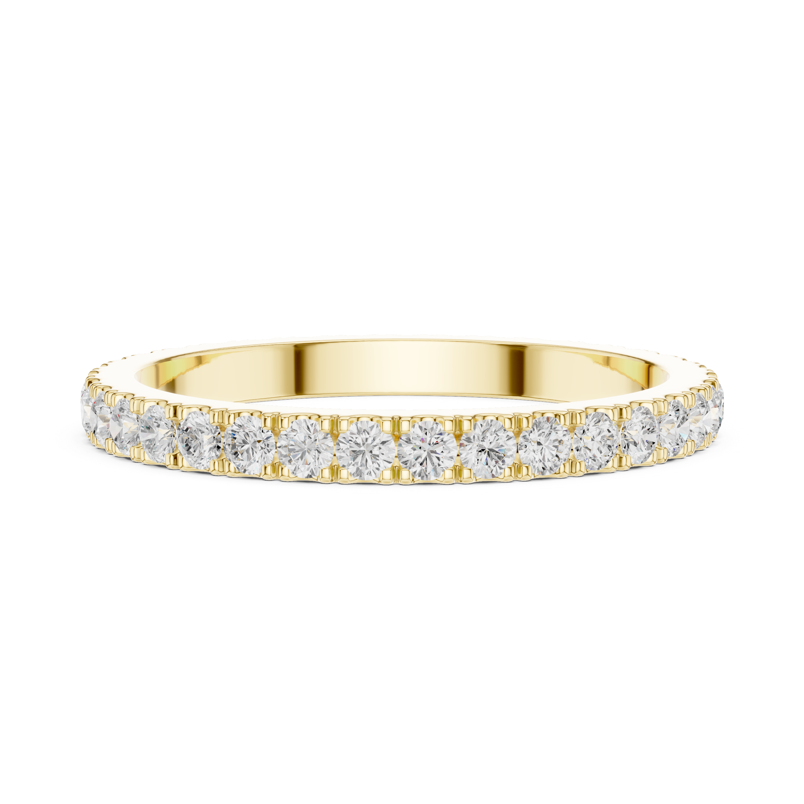 Micro Pave Eternity Wedding Band – Full Circle Diamond Stackable Ring | Minimalist Anniversary Band