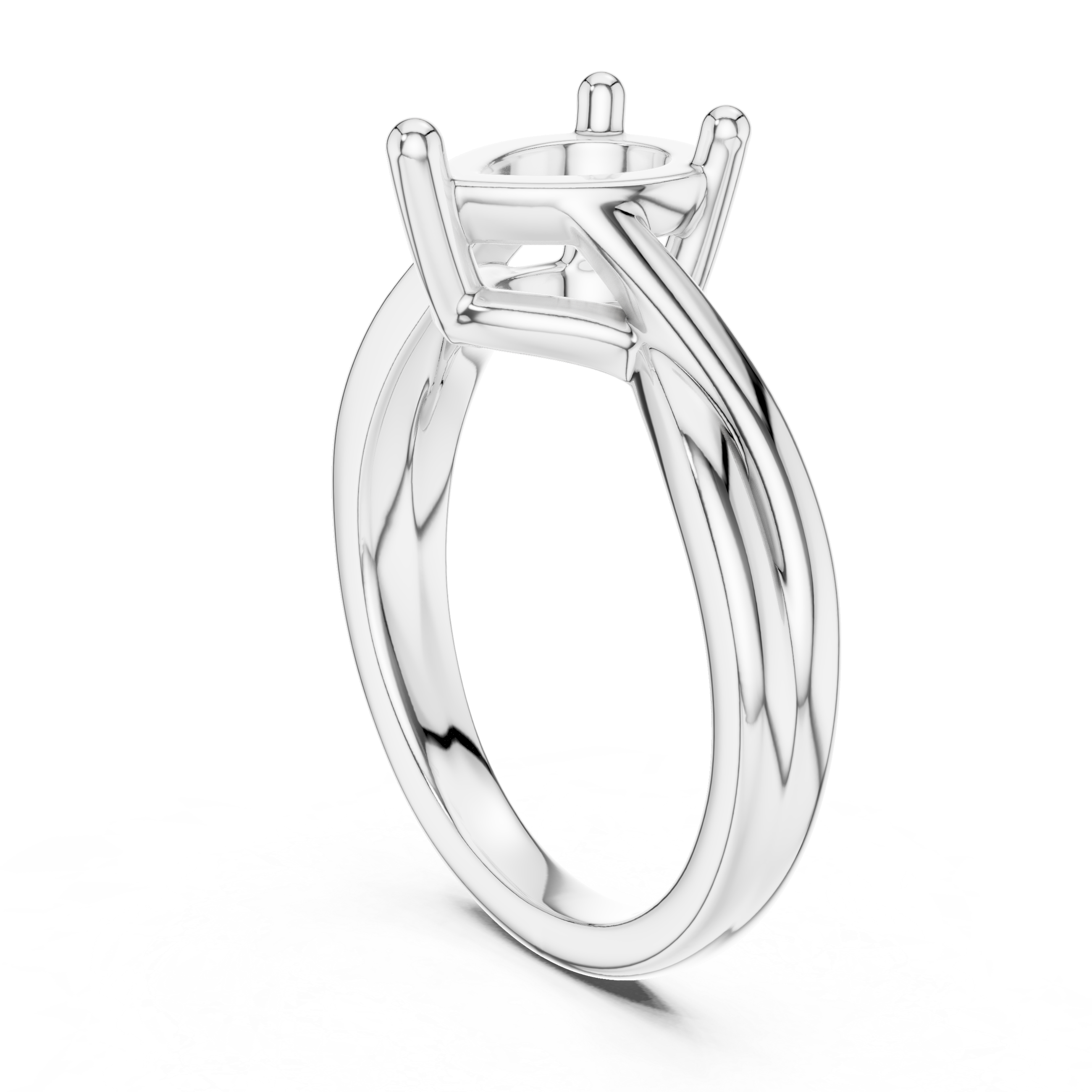 Twisted Band Pear Cut Solitaire Ring – Elegant Statement Design