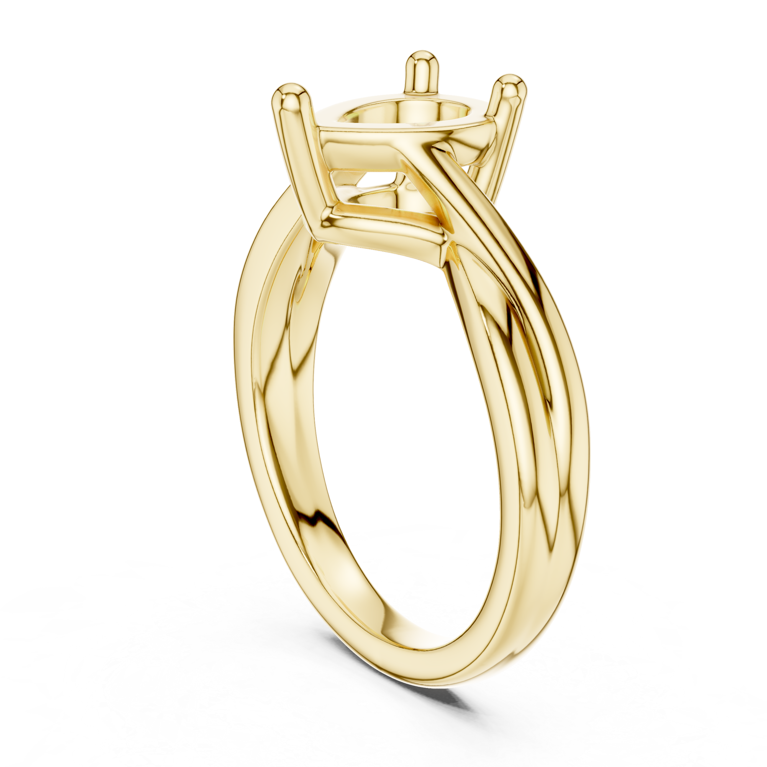 Twisted Band Pear Cut Solitaire Ring – Elegant Statement Design