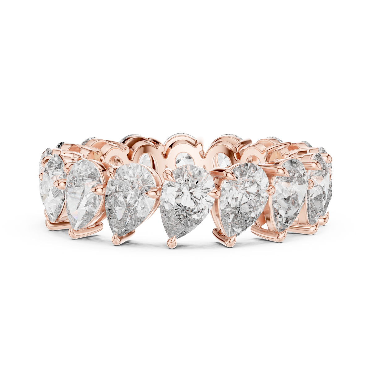 Pear-Cut Full Eternity Diamond Band Ring