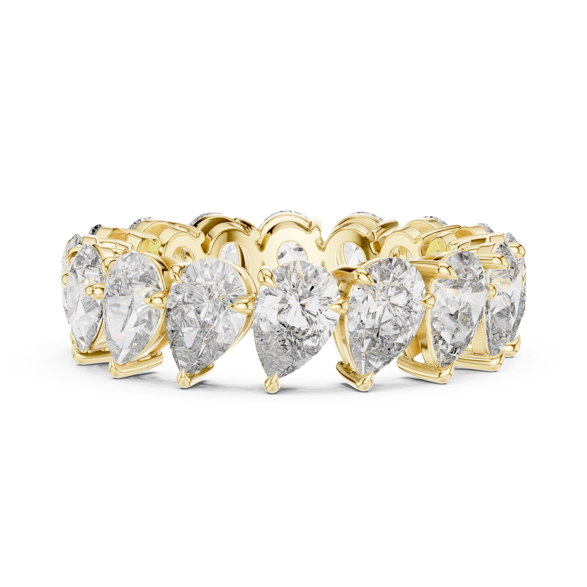 Pear-Cut Full Eternity Diamond Band Ring