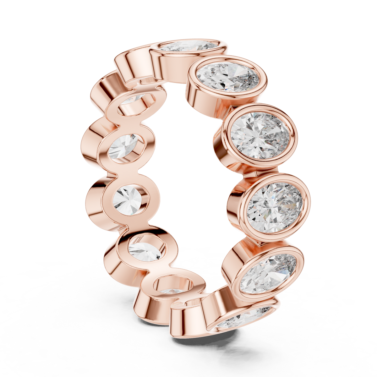 Oval-Cut Bezel Eternity Band Ring