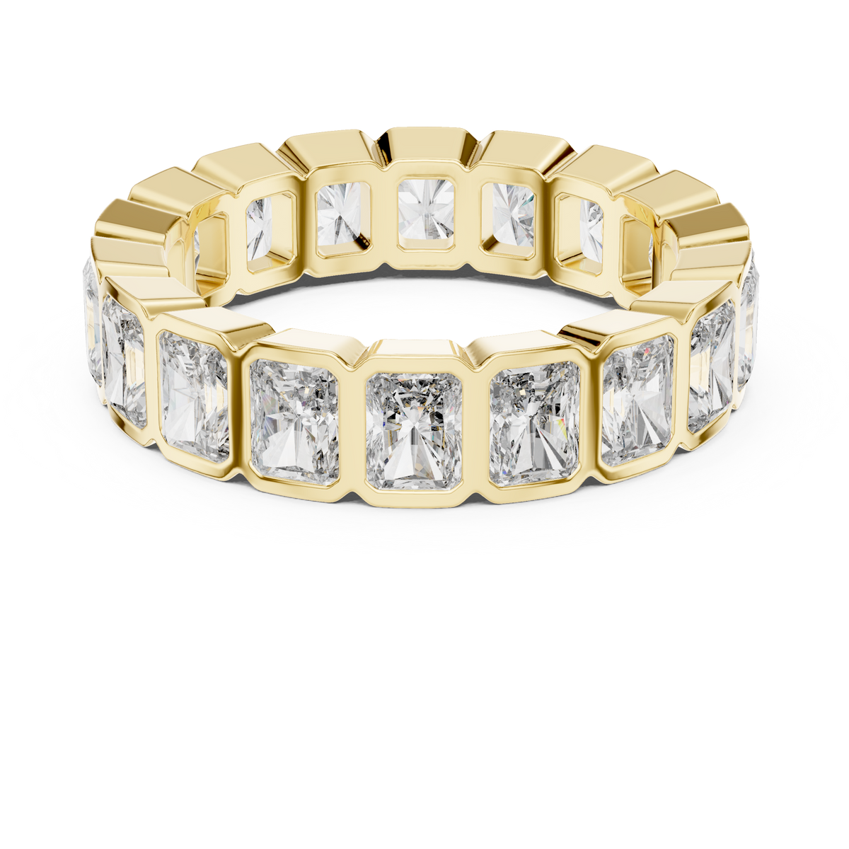 Radiant-Cut Bezel Eternity Band Ring