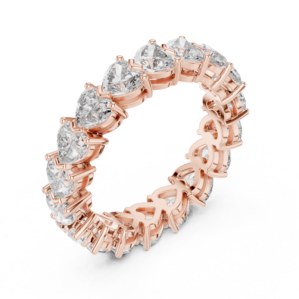 Heart-Cut Diamond Full Eternity Band Ring