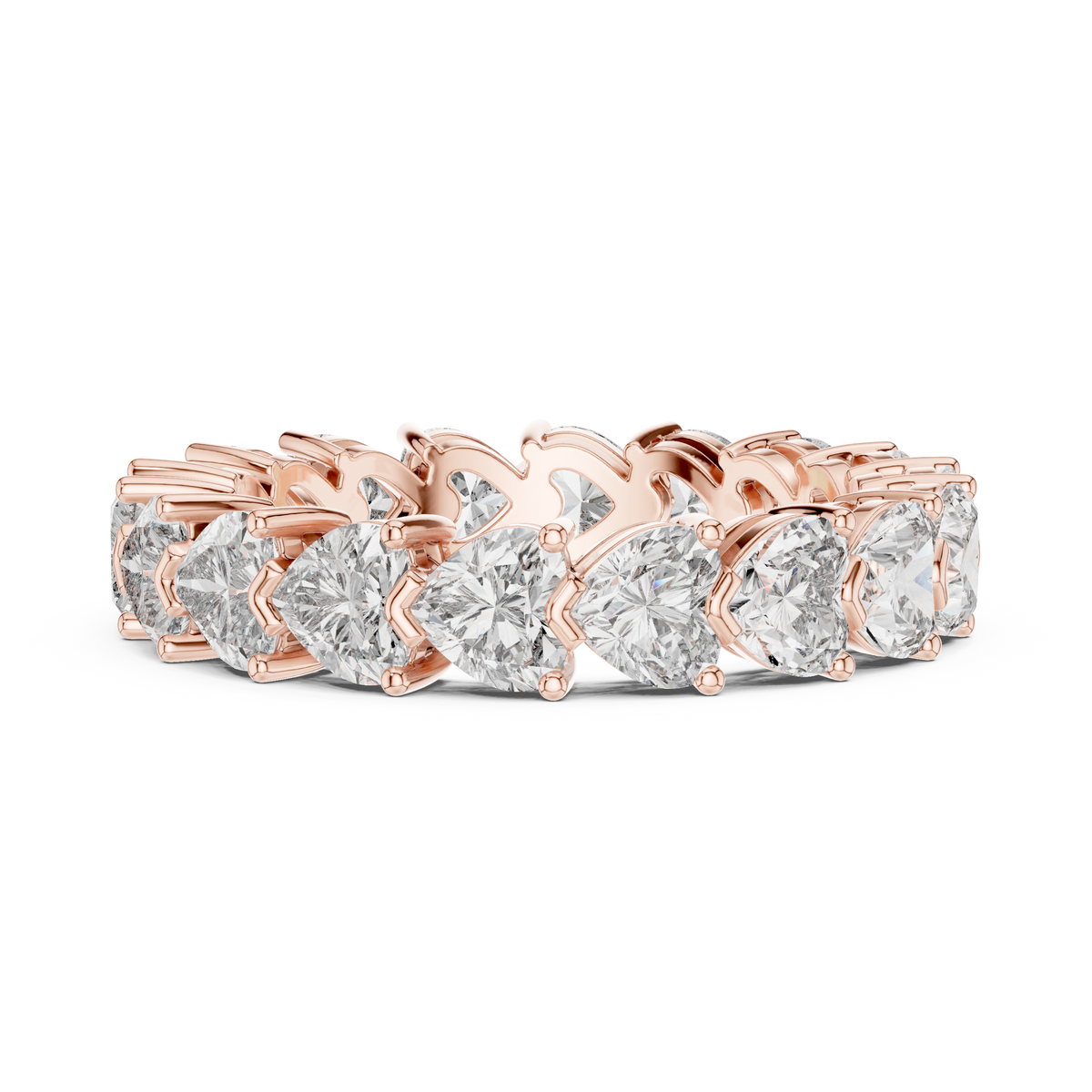 Heart-Cut Diamond Full Eternity Band Ring