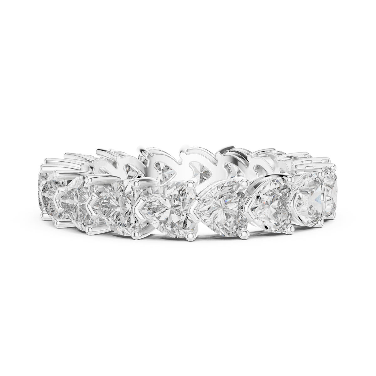 Heart-Cut Diamond Full Eternity Band Ring