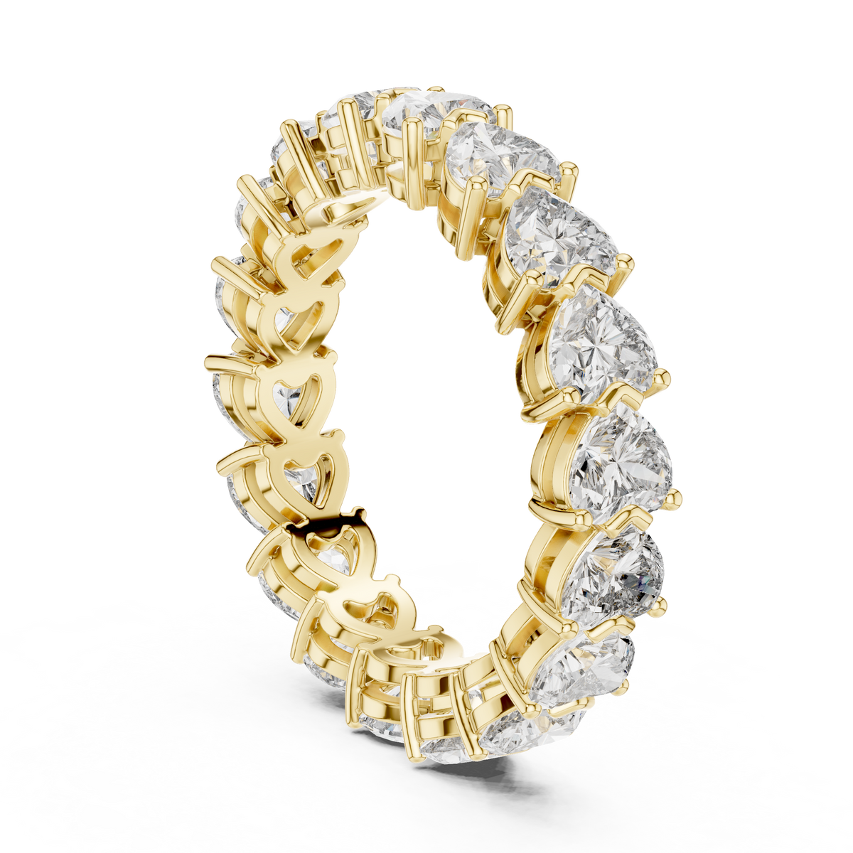 Heart-Cut Diamond Full Eternity Band Ring