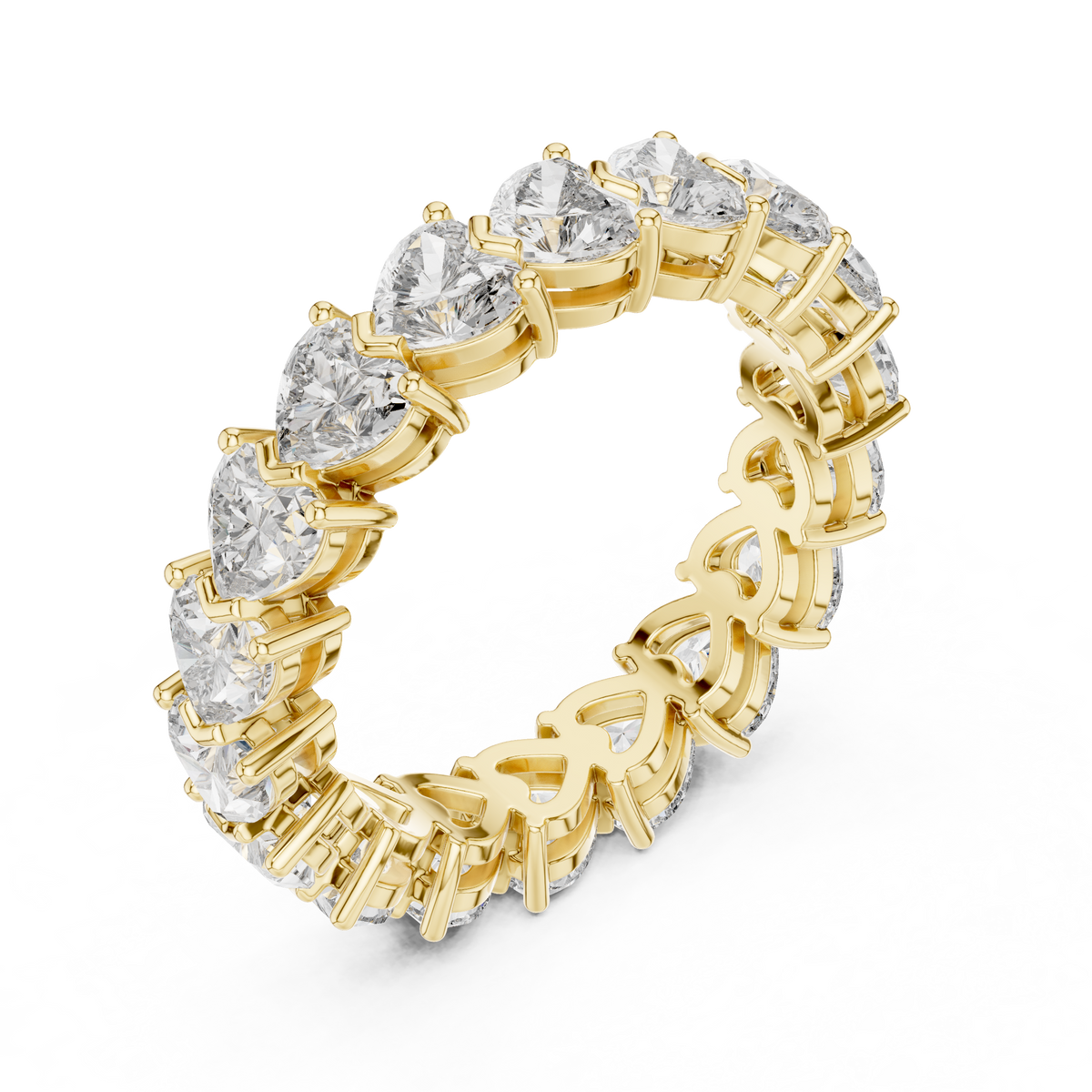 Heart-Cut Diamond Full Eternity Band Ring