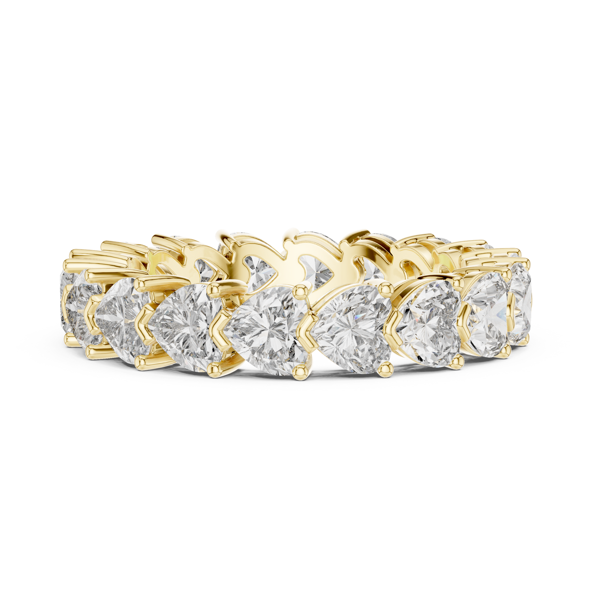 Heart-Cut Diamond Full Eternity Band Ring