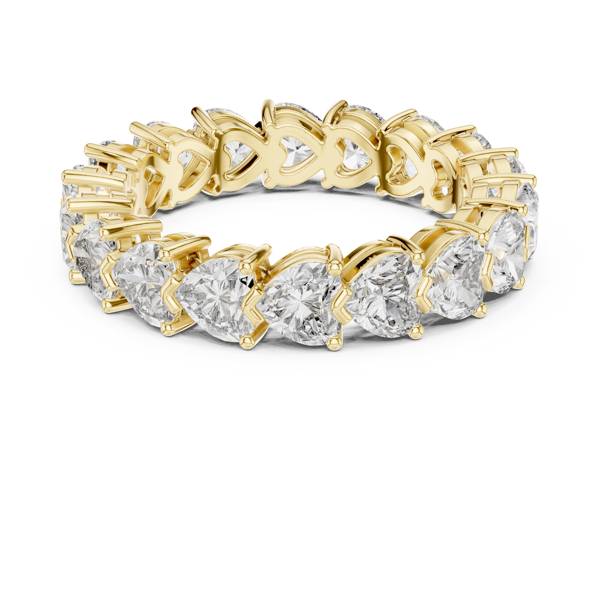 Heart-Cut Diamond Full Eternity Band Ring