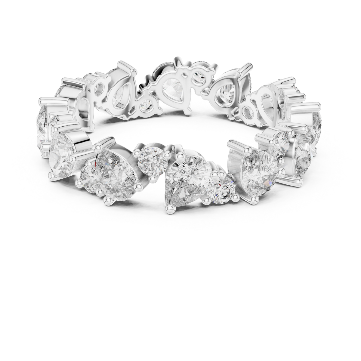 Pear & Round Diamond Full Eternity Band Ring