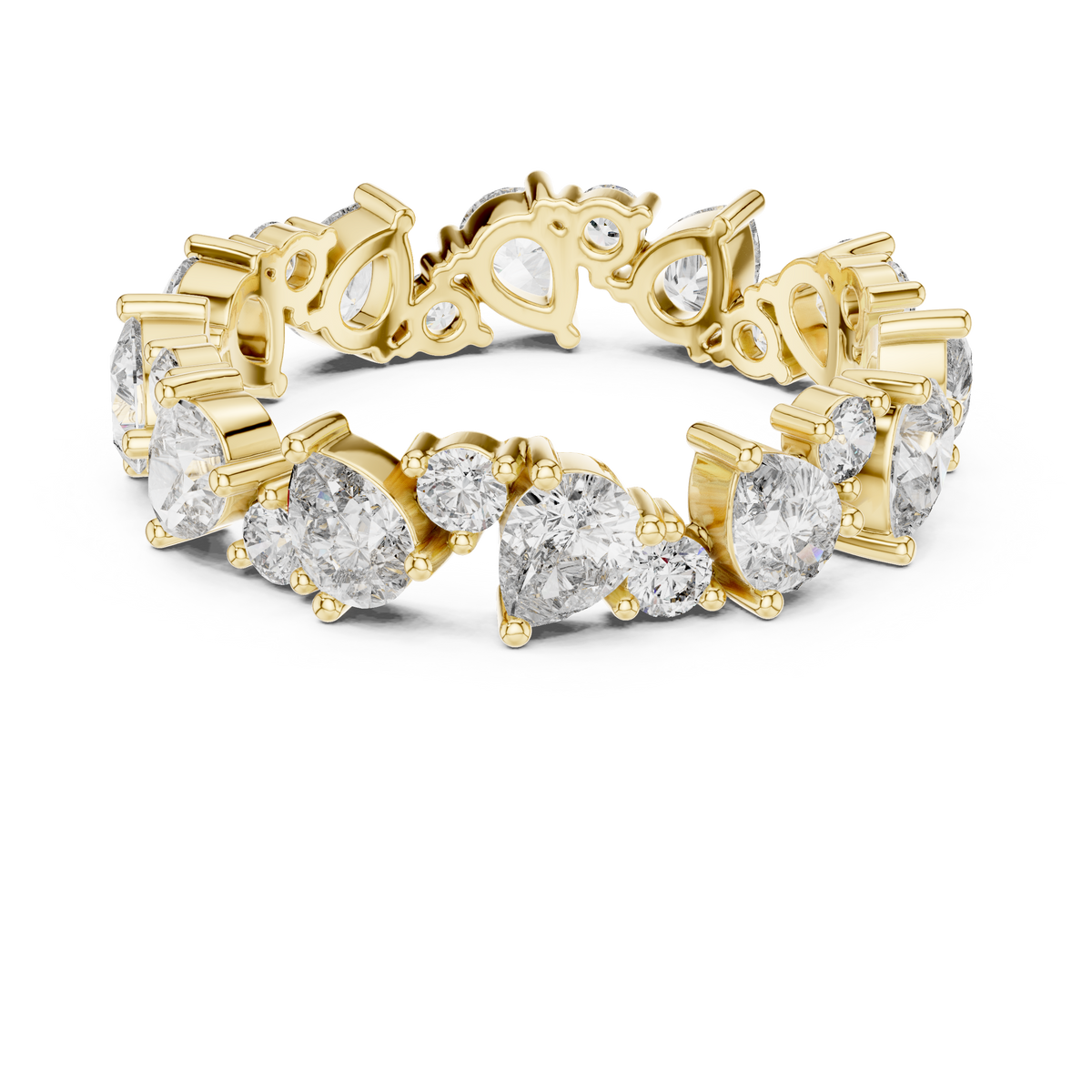 Pear & Round Diamond Full Eternity Band Ring