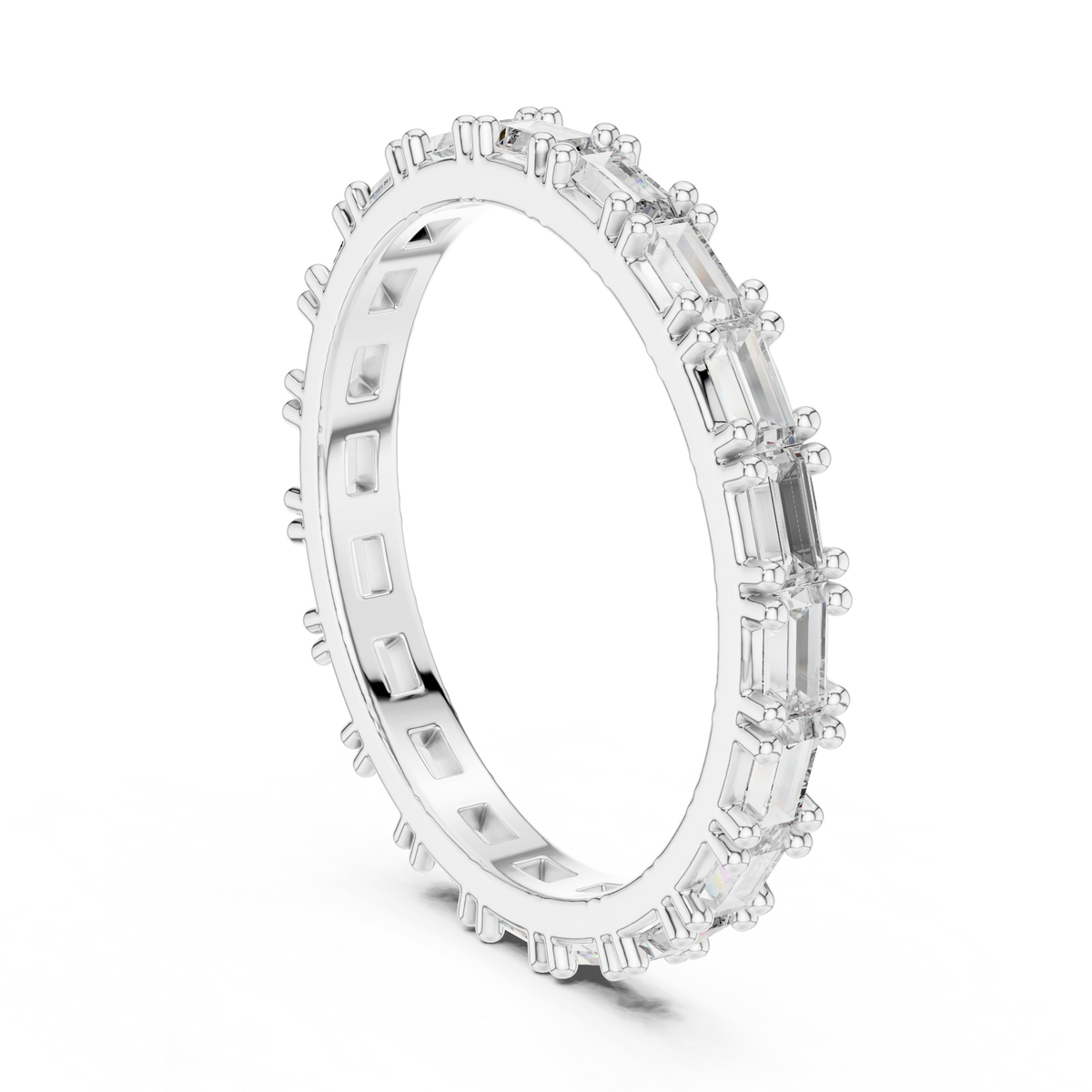 Baguette-Cut Full Eternity Band Ring