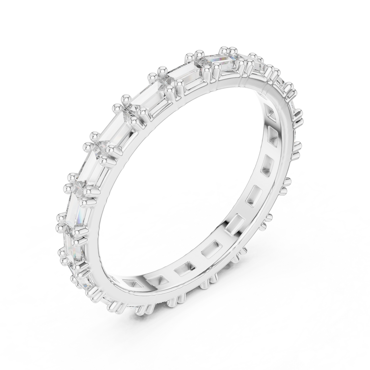 Baguette-Cut Full Eternity Band Ring