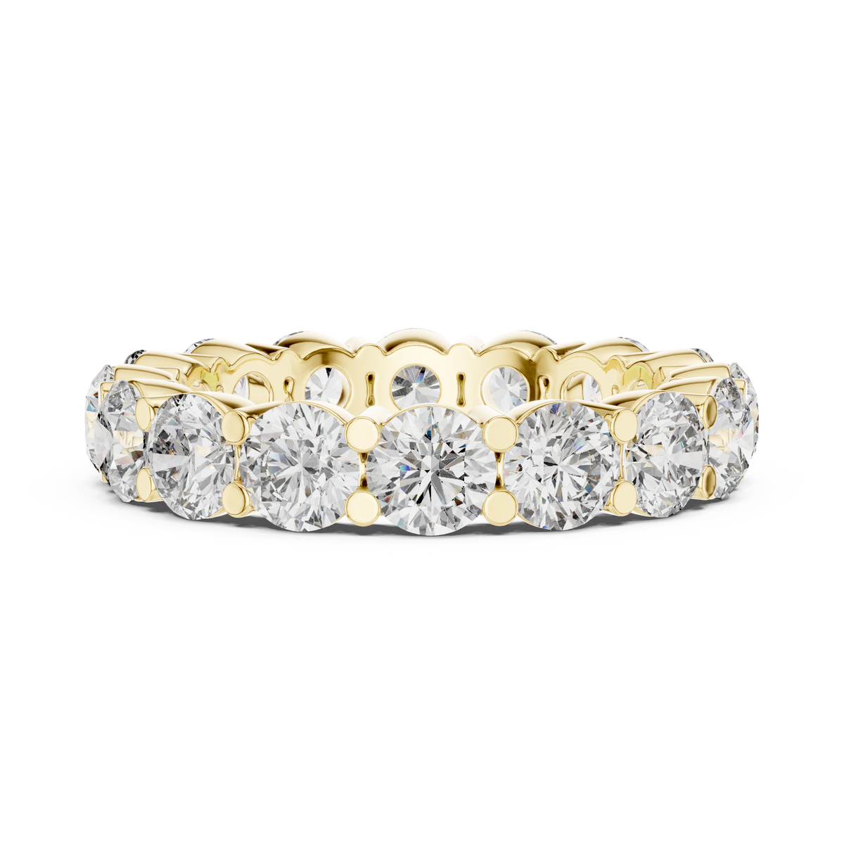 4.8 CT Round Stone Full Eternity Band with Shared Prong Setting