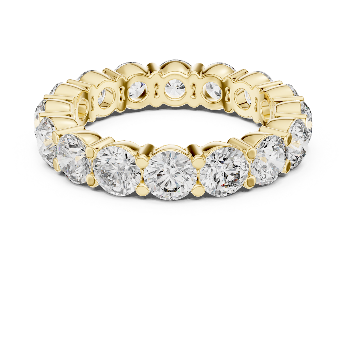 4.8 CT Round Stone Full Eternity Band with Shared Prong Setting