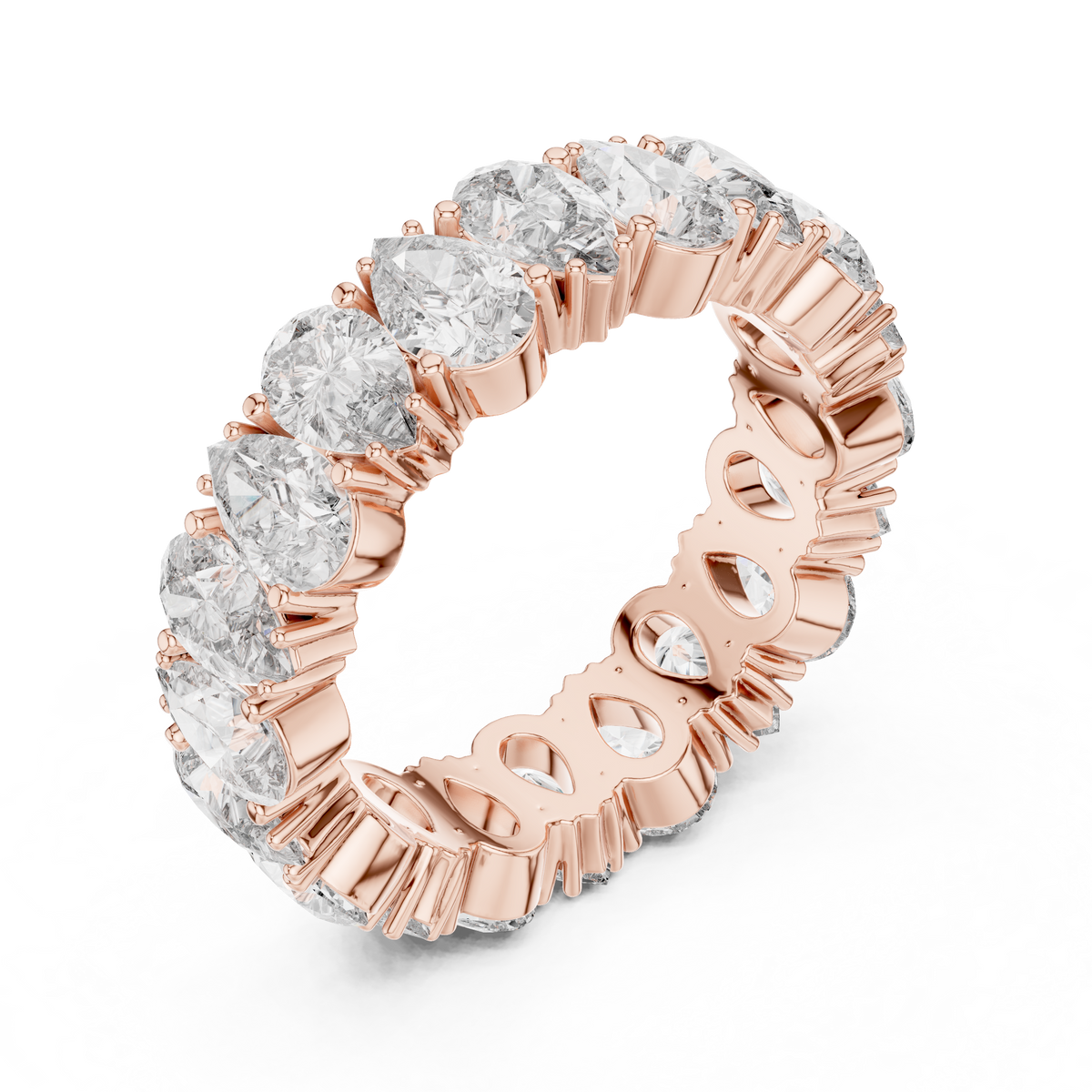 Pear-Cut Diamond Full Eternity Band Ring