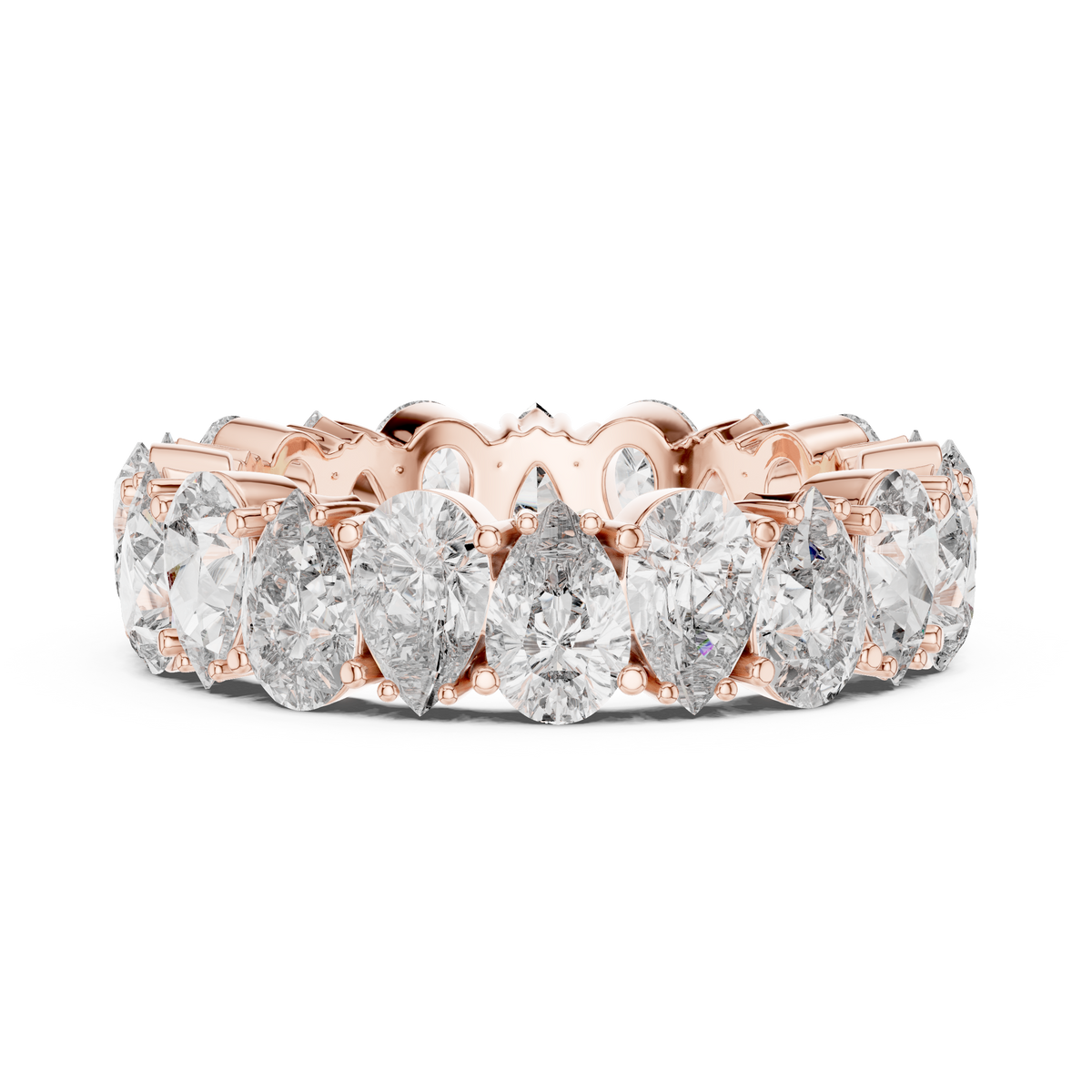 Pear-Cut Diamond Full Eternity Band Ring