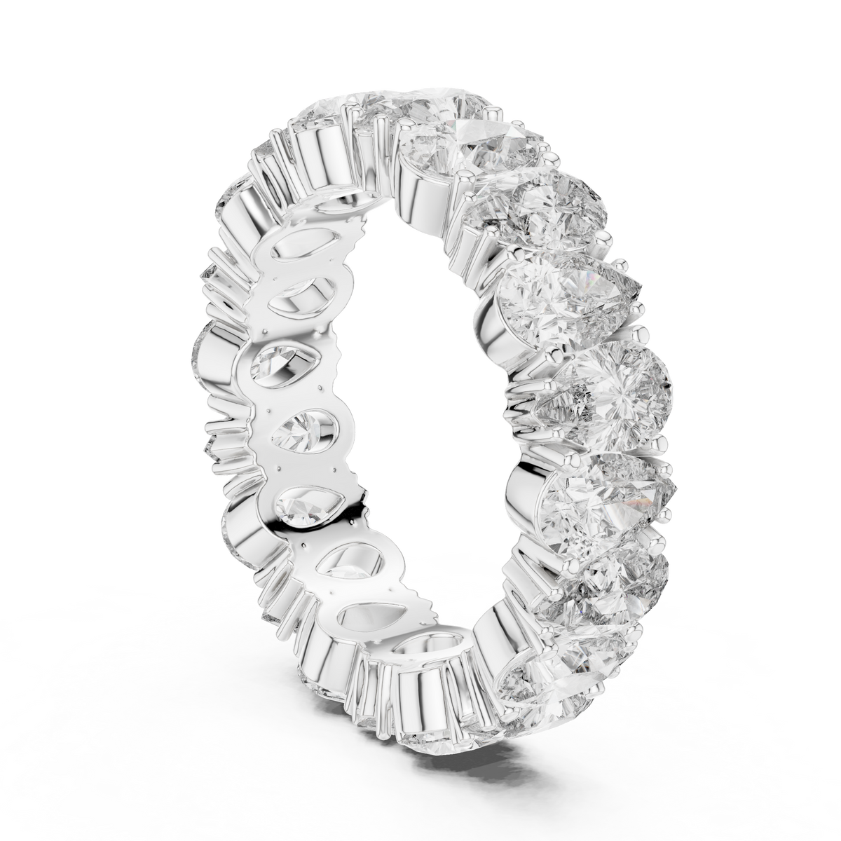 Pear-Cut Diamond Full Eternity Band Ring