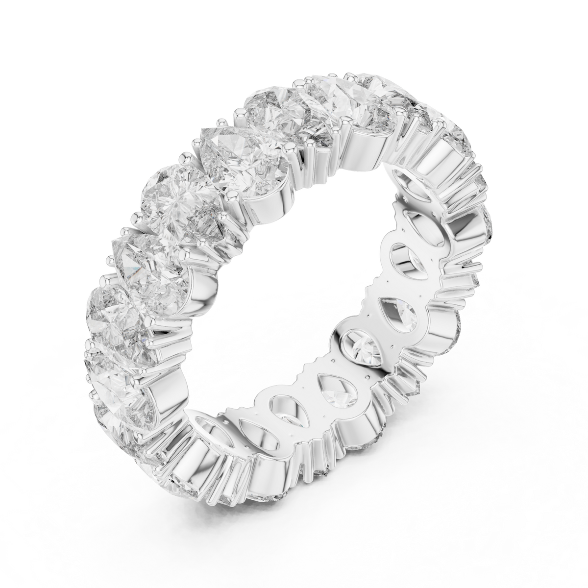 Pear-Cut Diamond Full Eternity Band Ring