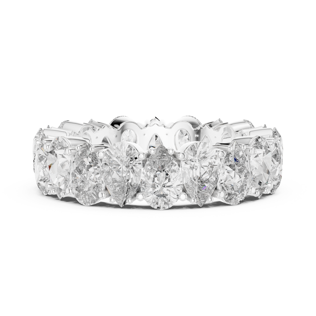 Pear-Cut Diamond Full Eternity Band Ring
