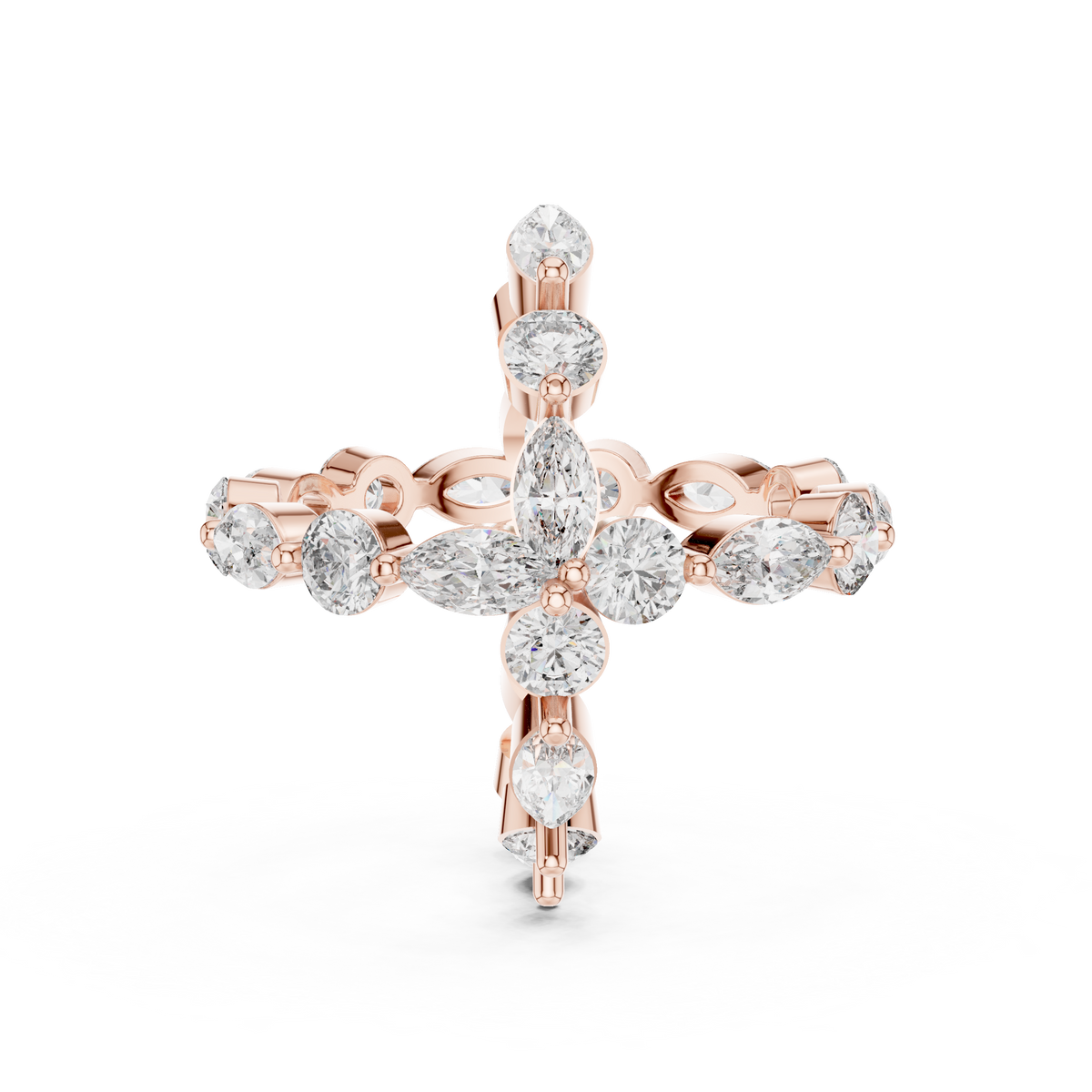 Marquise & Round Alternating Eternity Band Ring