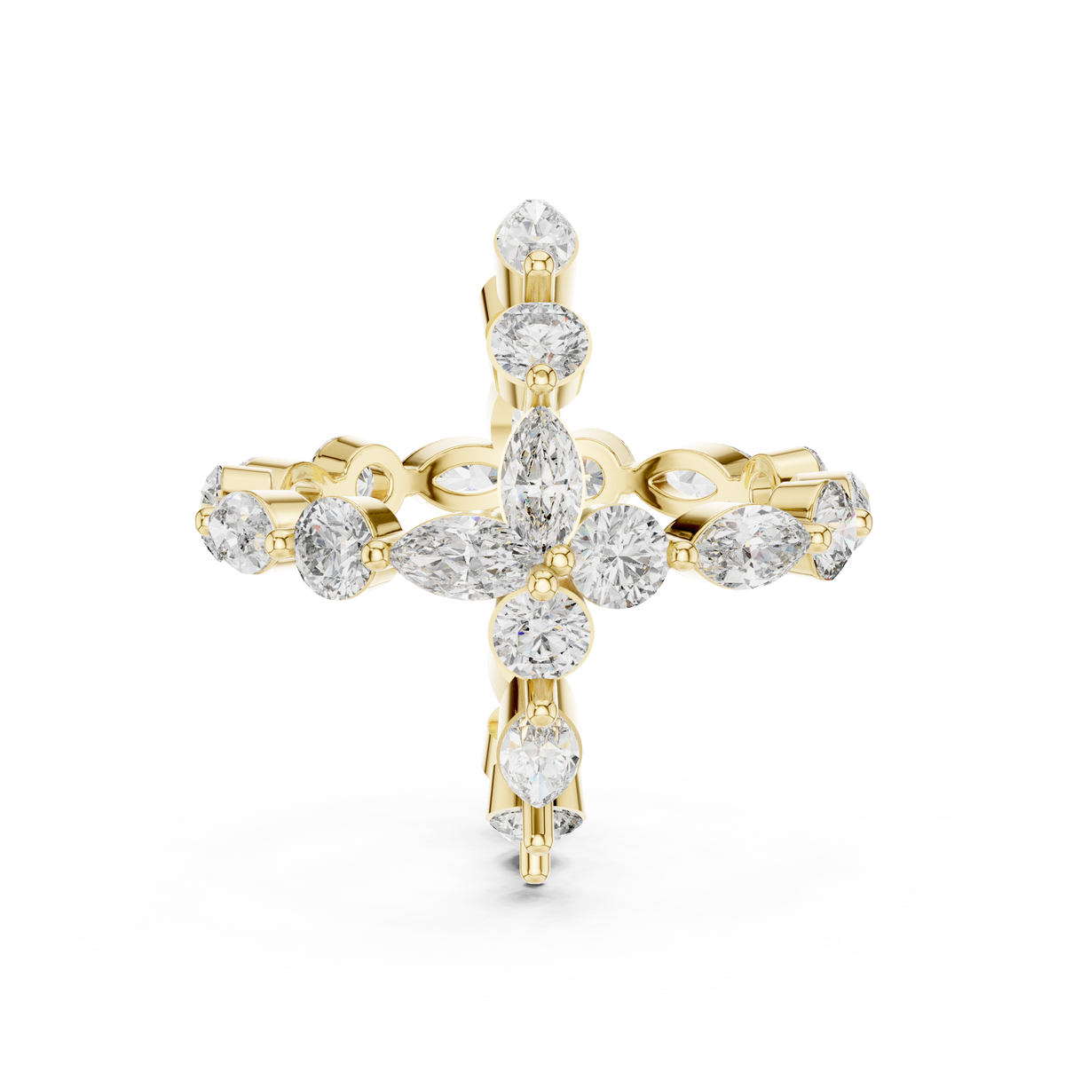 Marquise & Round Alternating Eternity Band Ring