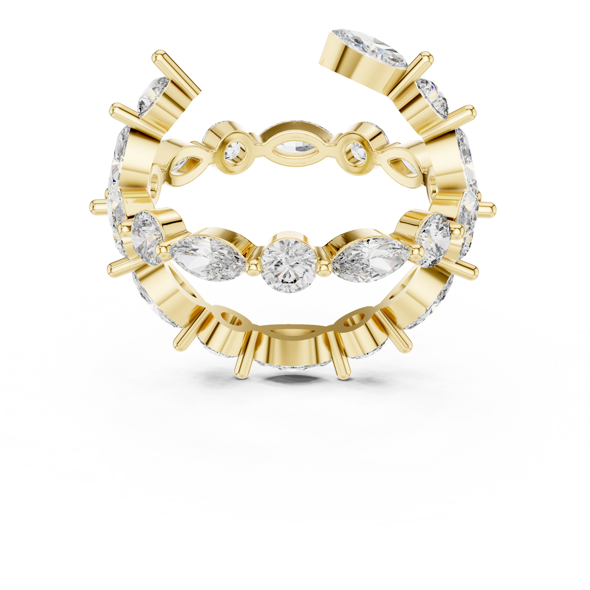 Marquise & Round Alternating Eternity Band Ring