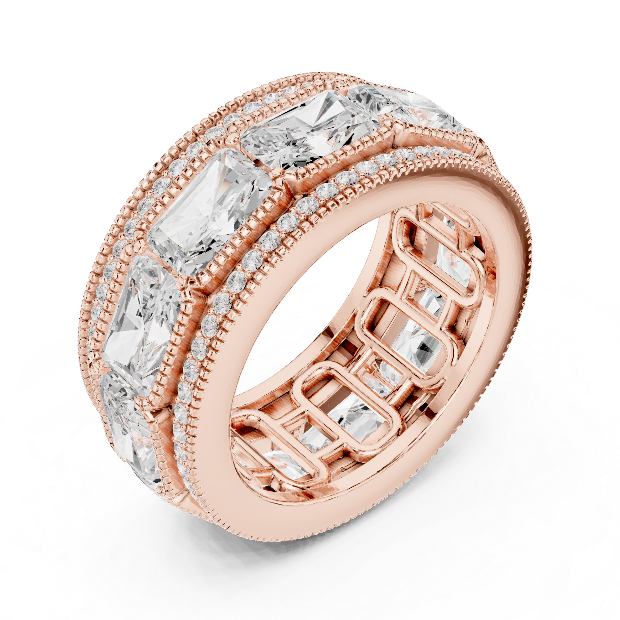 Radiant Cut Diamond Eternity Band