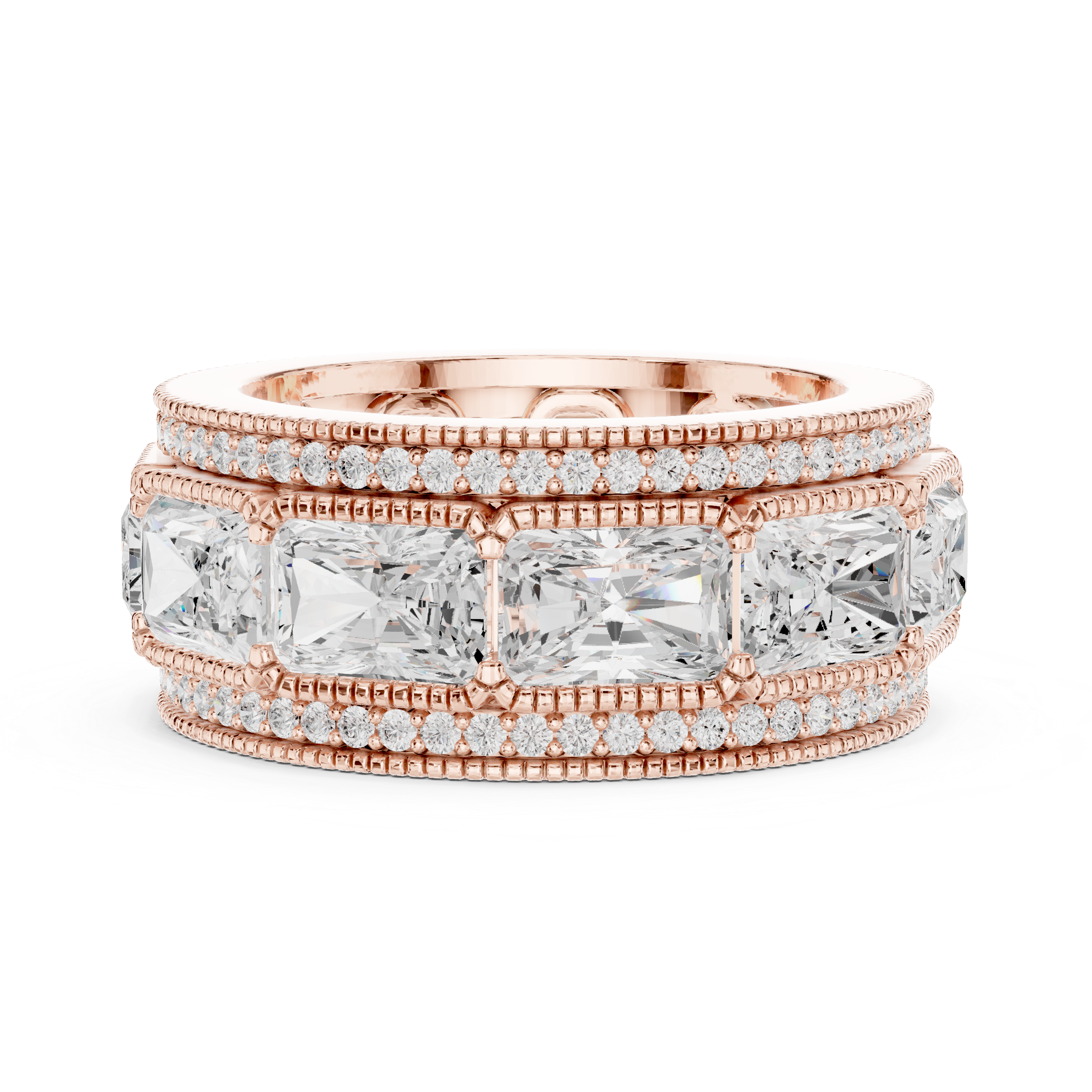 Radiant Cut Diamond Eternity Band