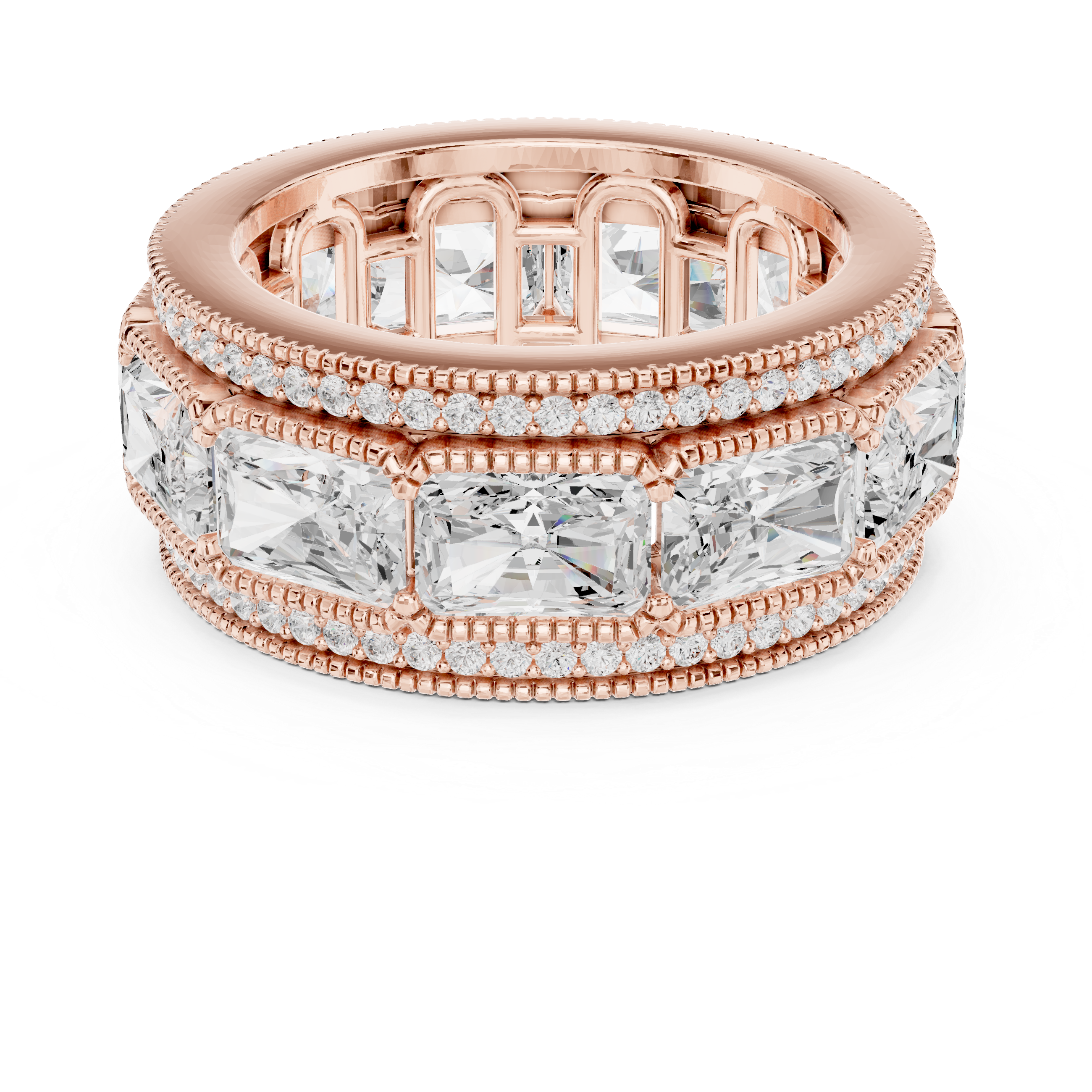 Radiant Cut Diamond Eternity Band